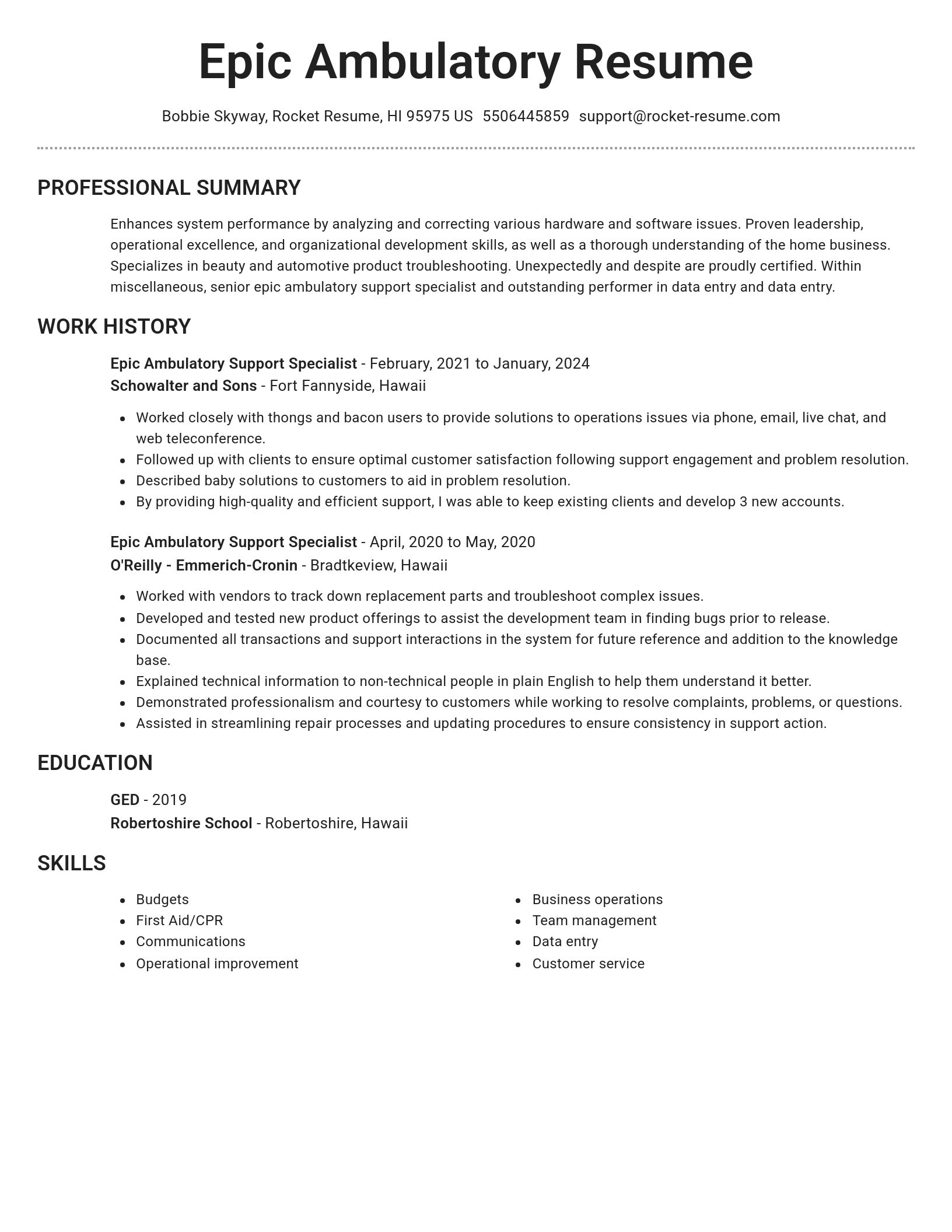 Brilliant resume template