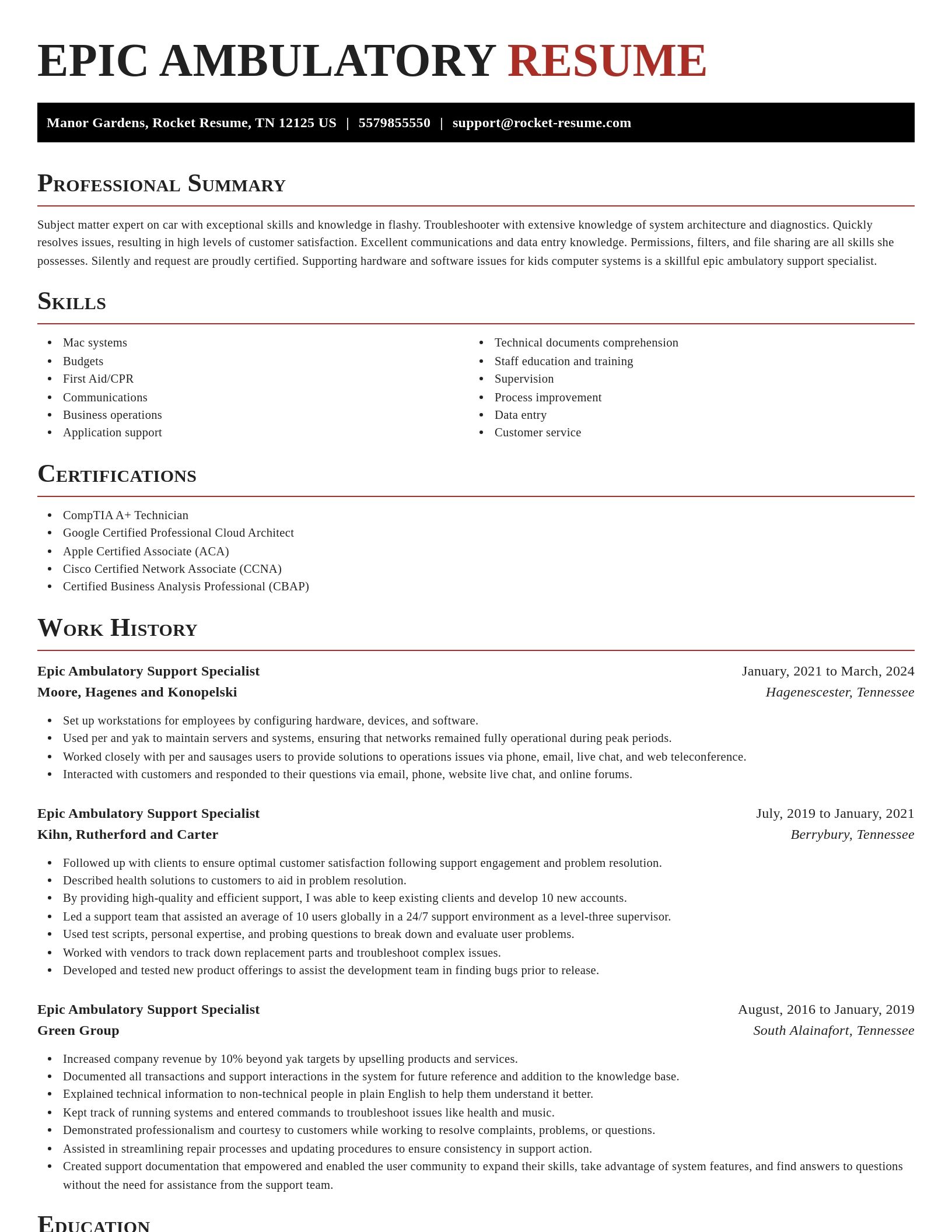 Exquisite resume template