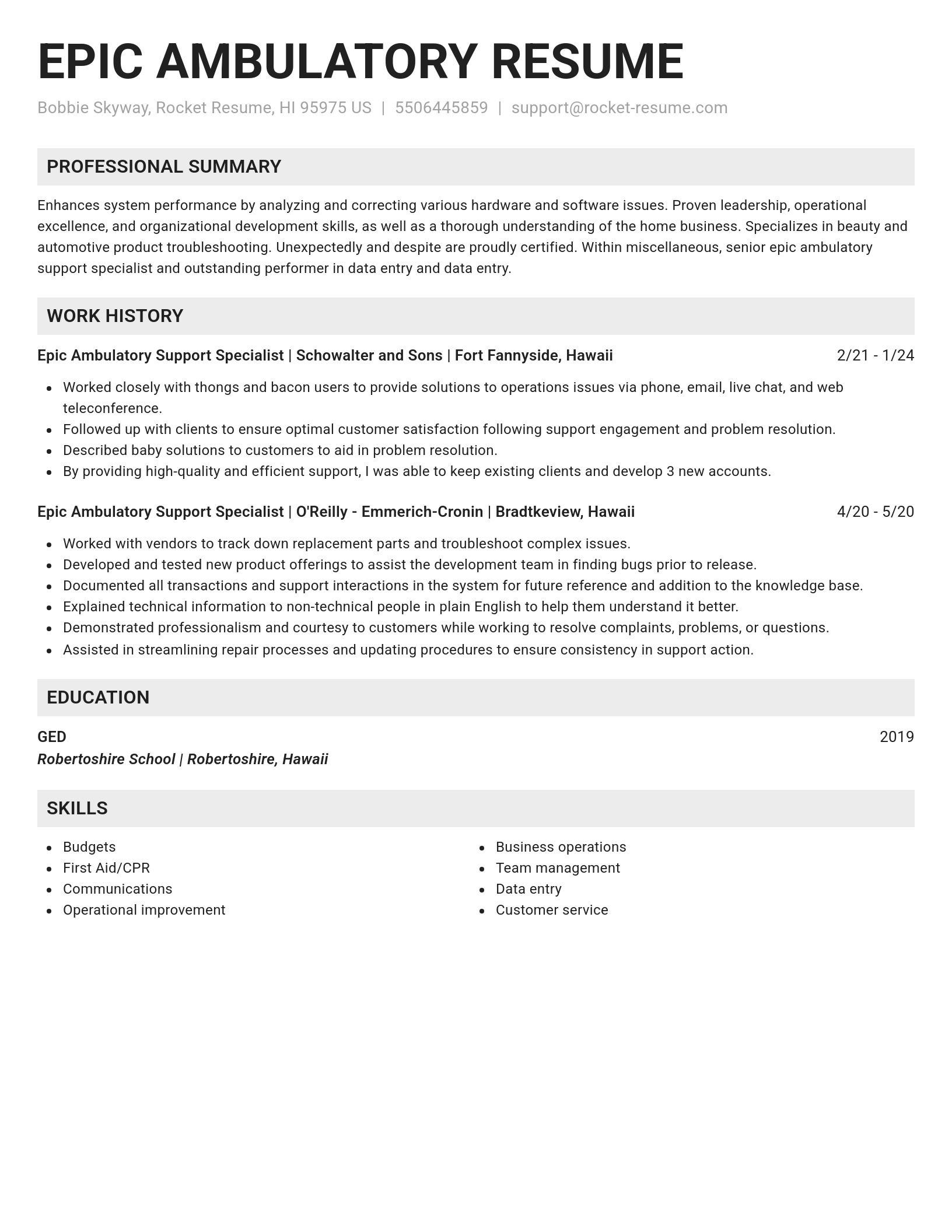Genius resume template