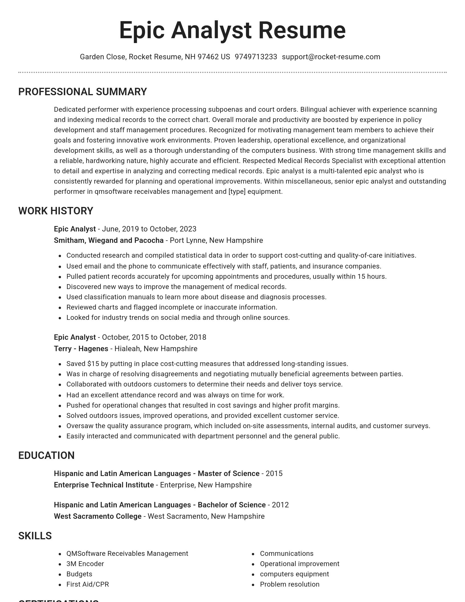 Brilliant resume template