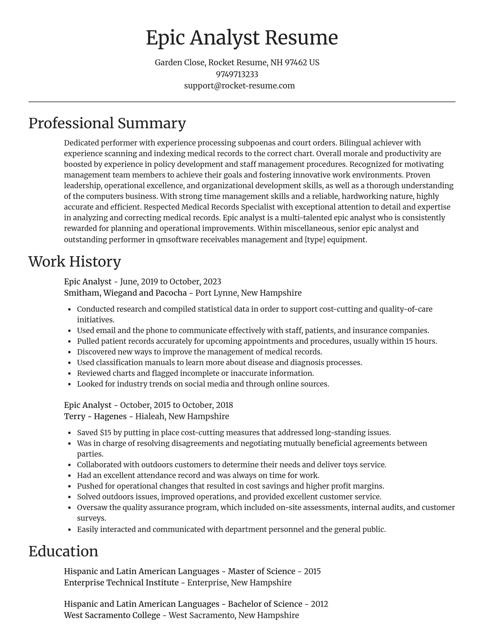 Focal Point resume template