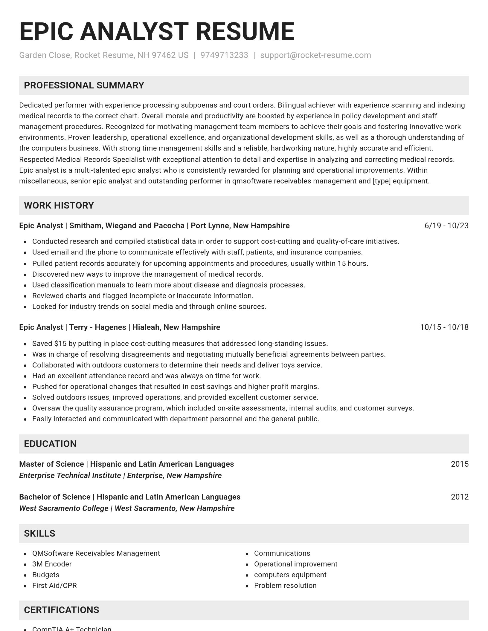 Genius resume template