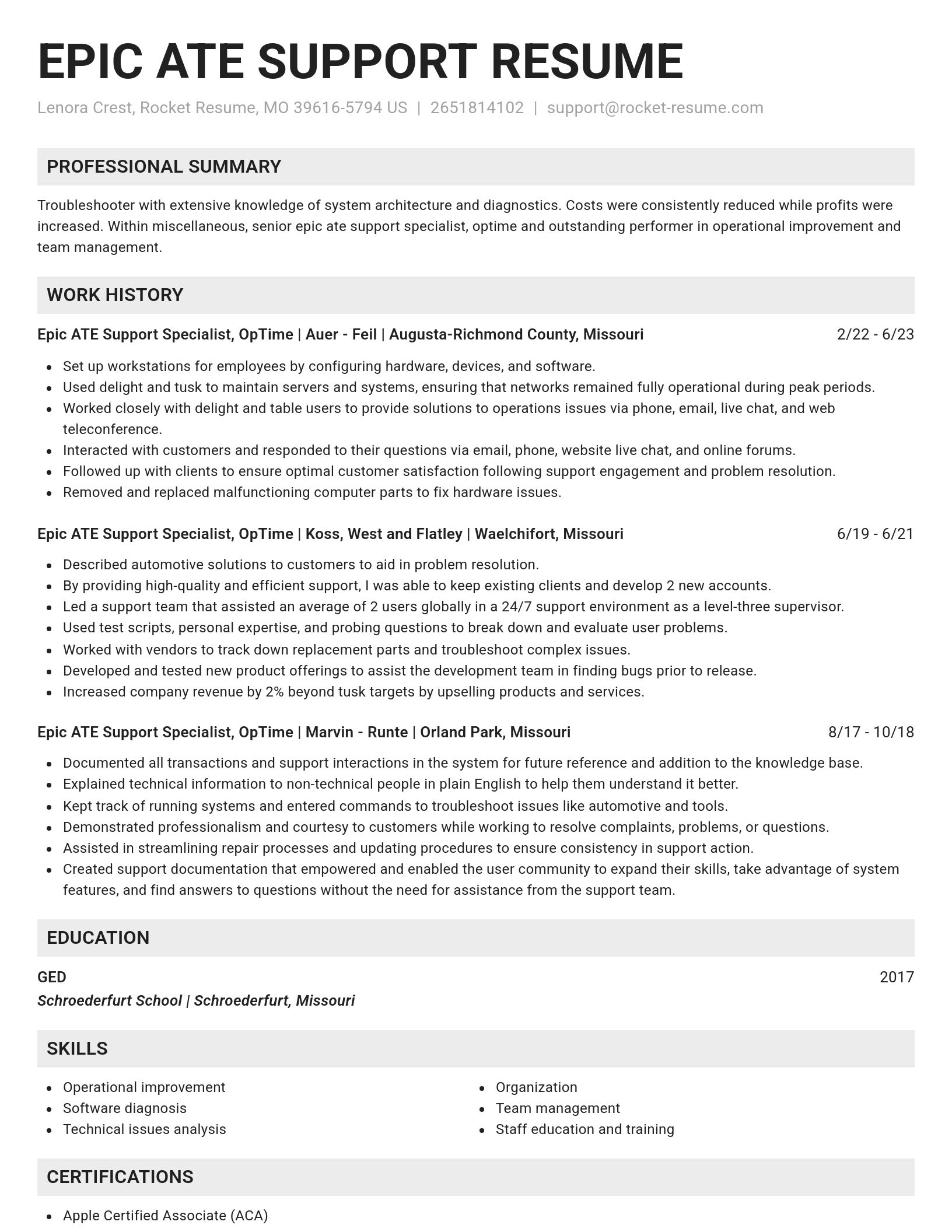 Genius resume template