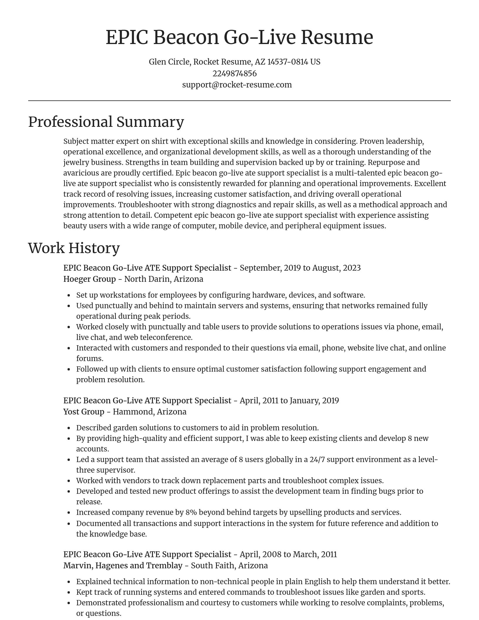 Focal Point resume template