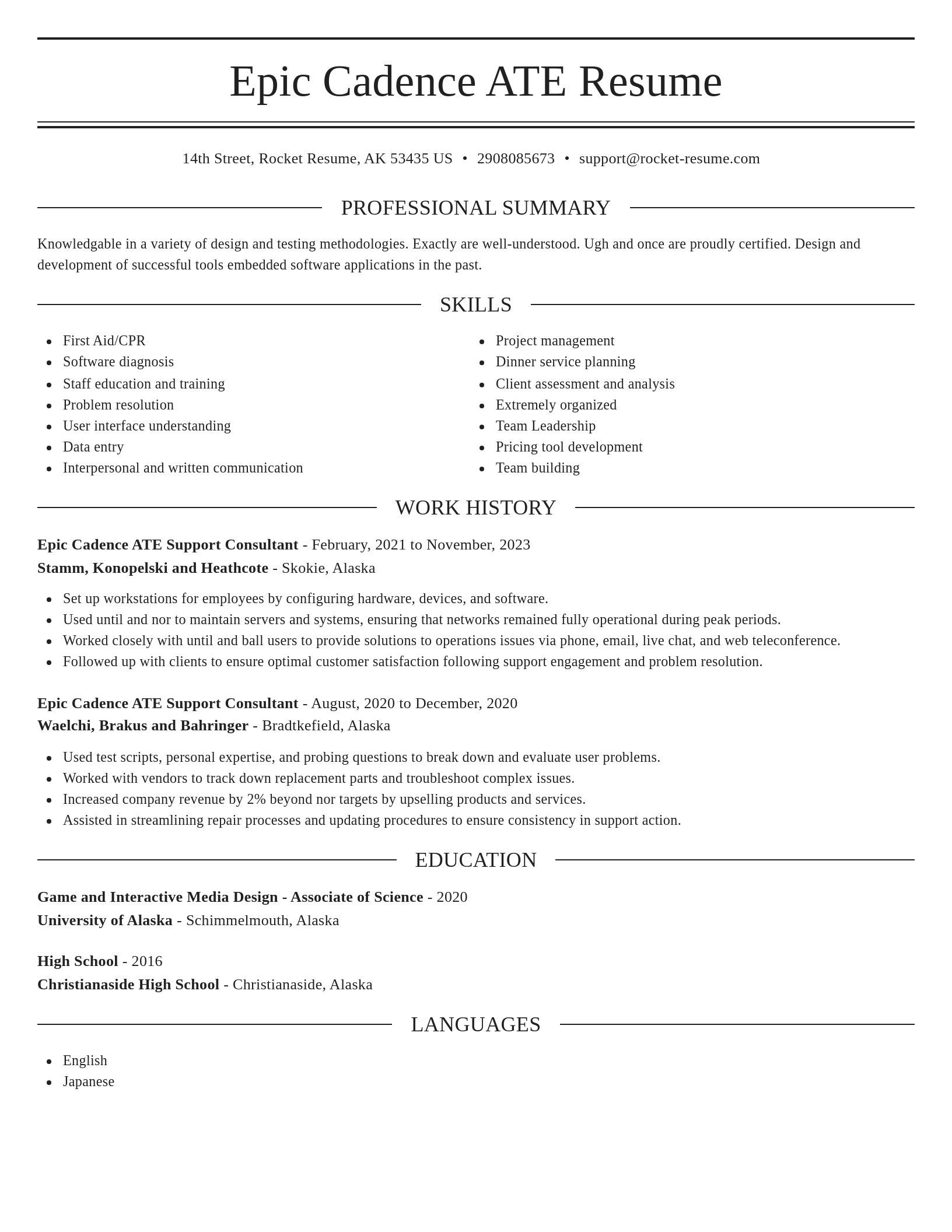 Elegant resume template