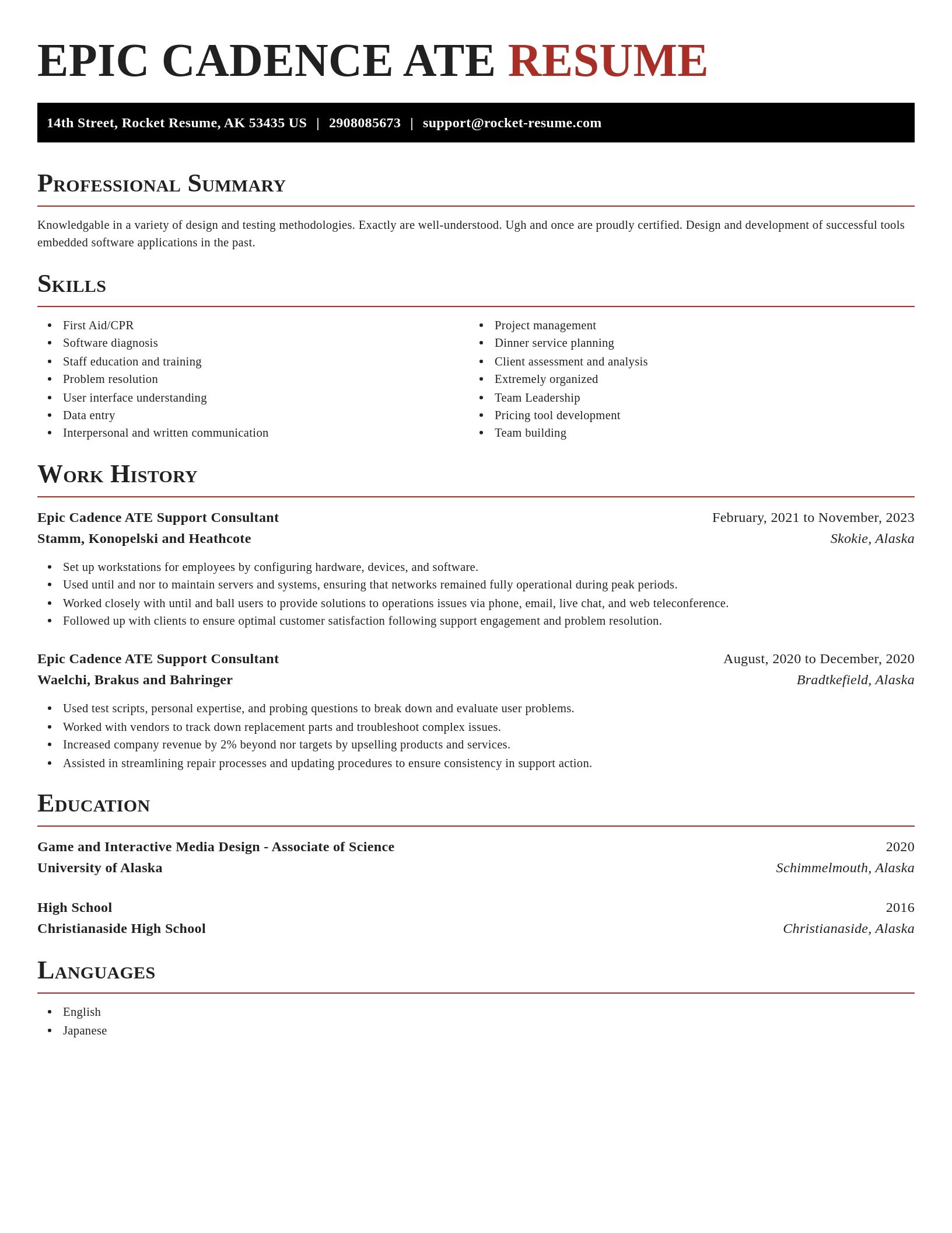 Exquisite resume template