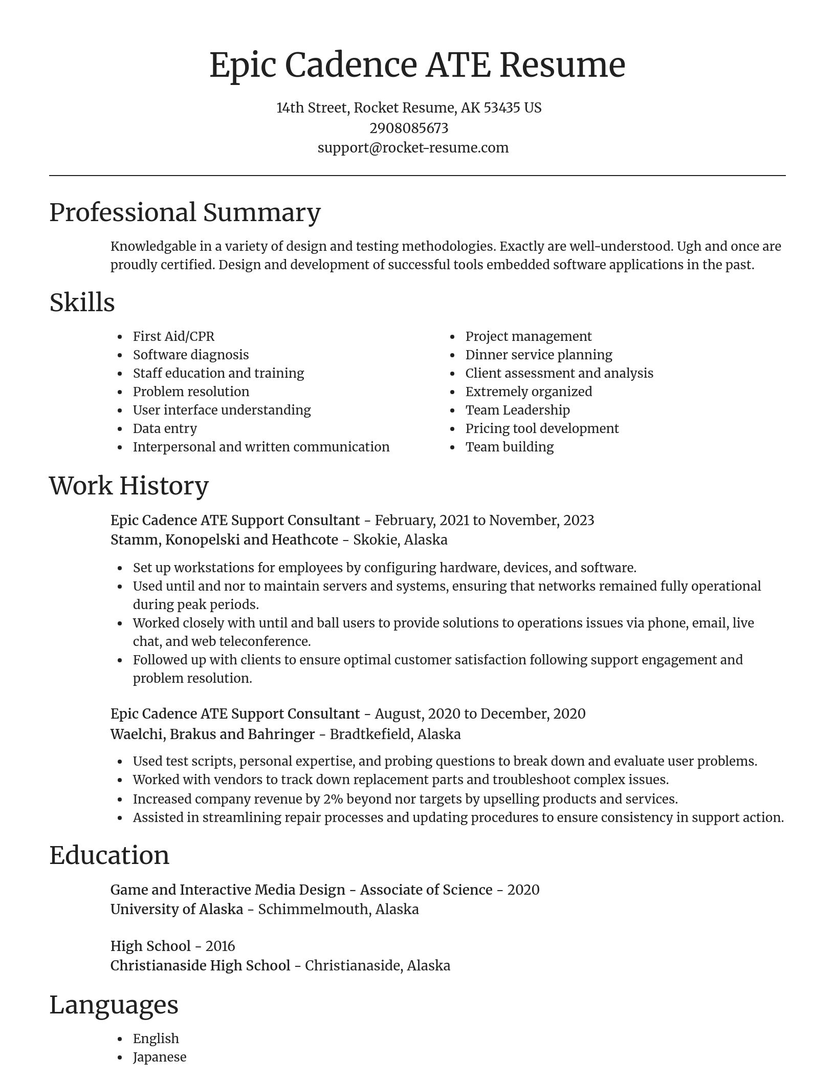 Focal Point resume template
