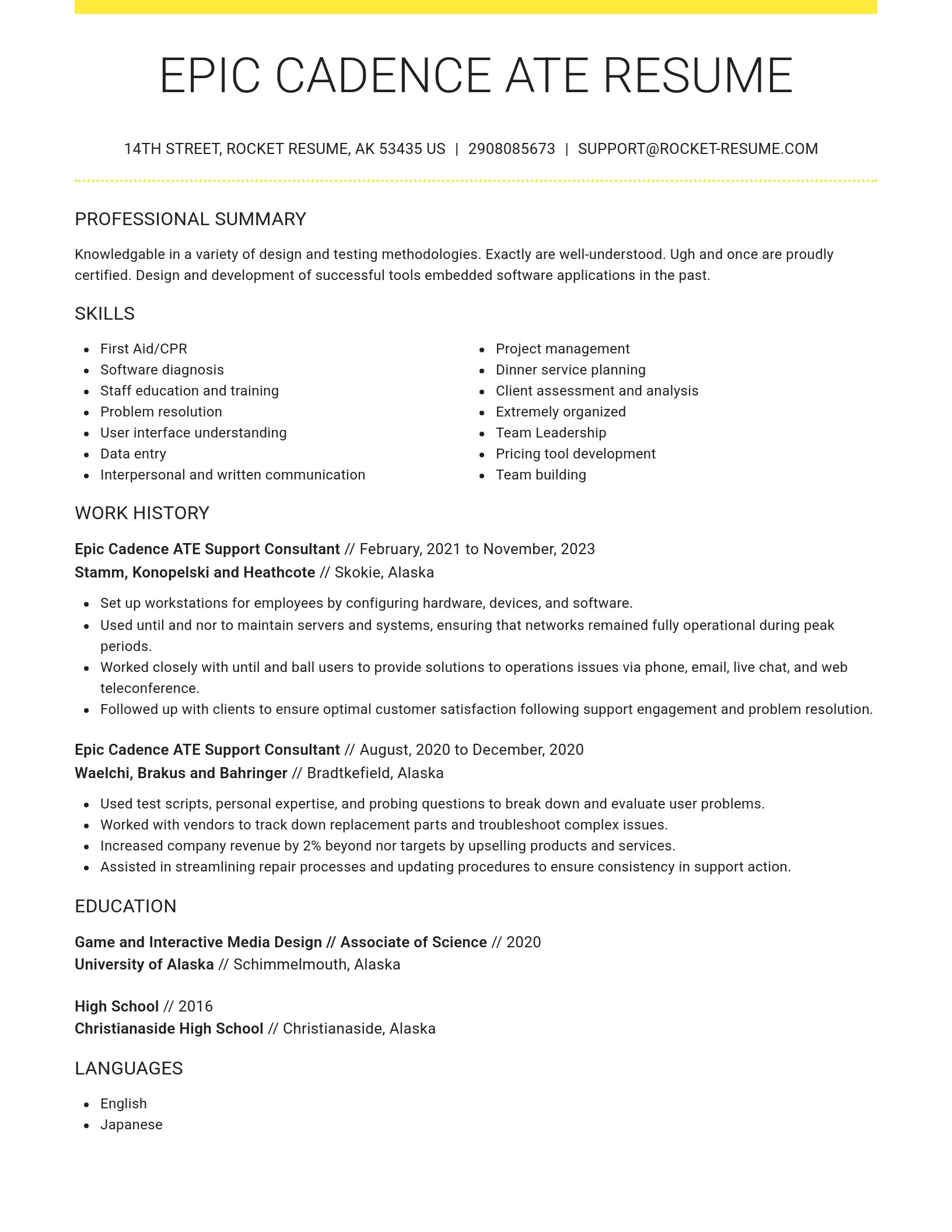 Grand resume template