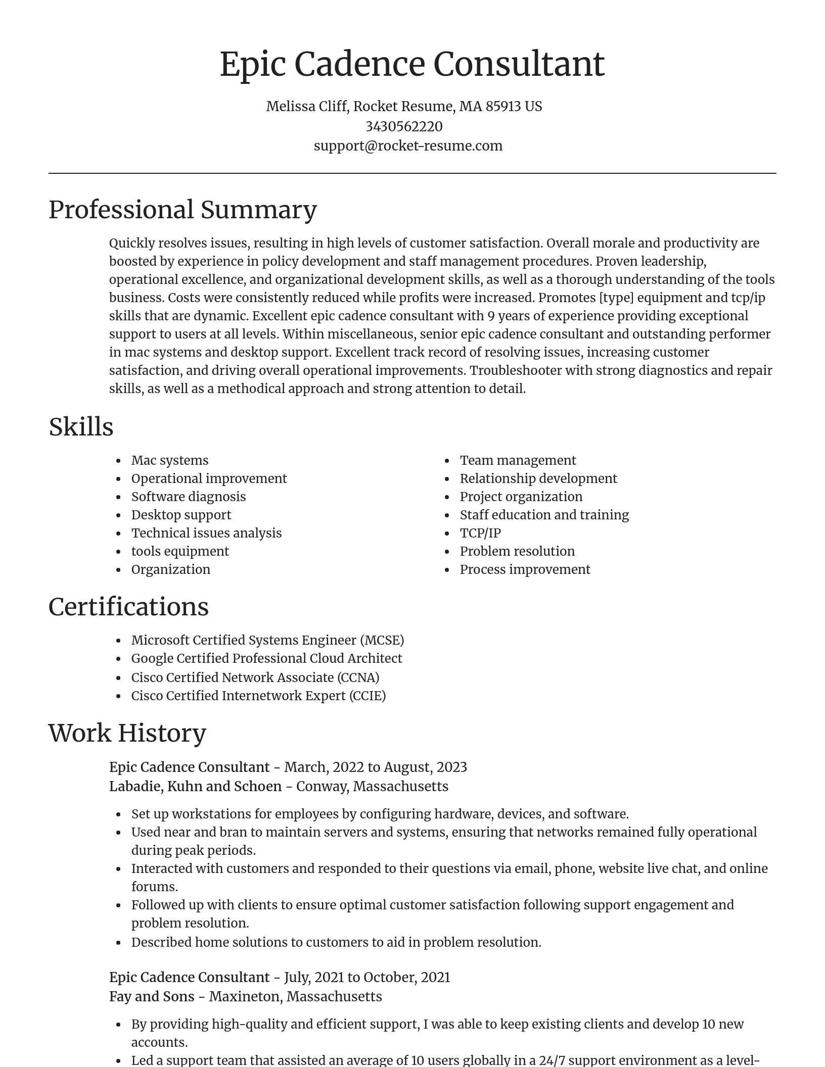 Focal Point resume template