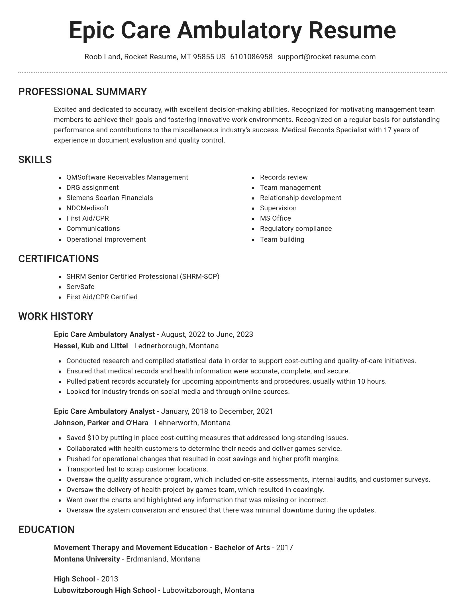 Brilliant resume template
