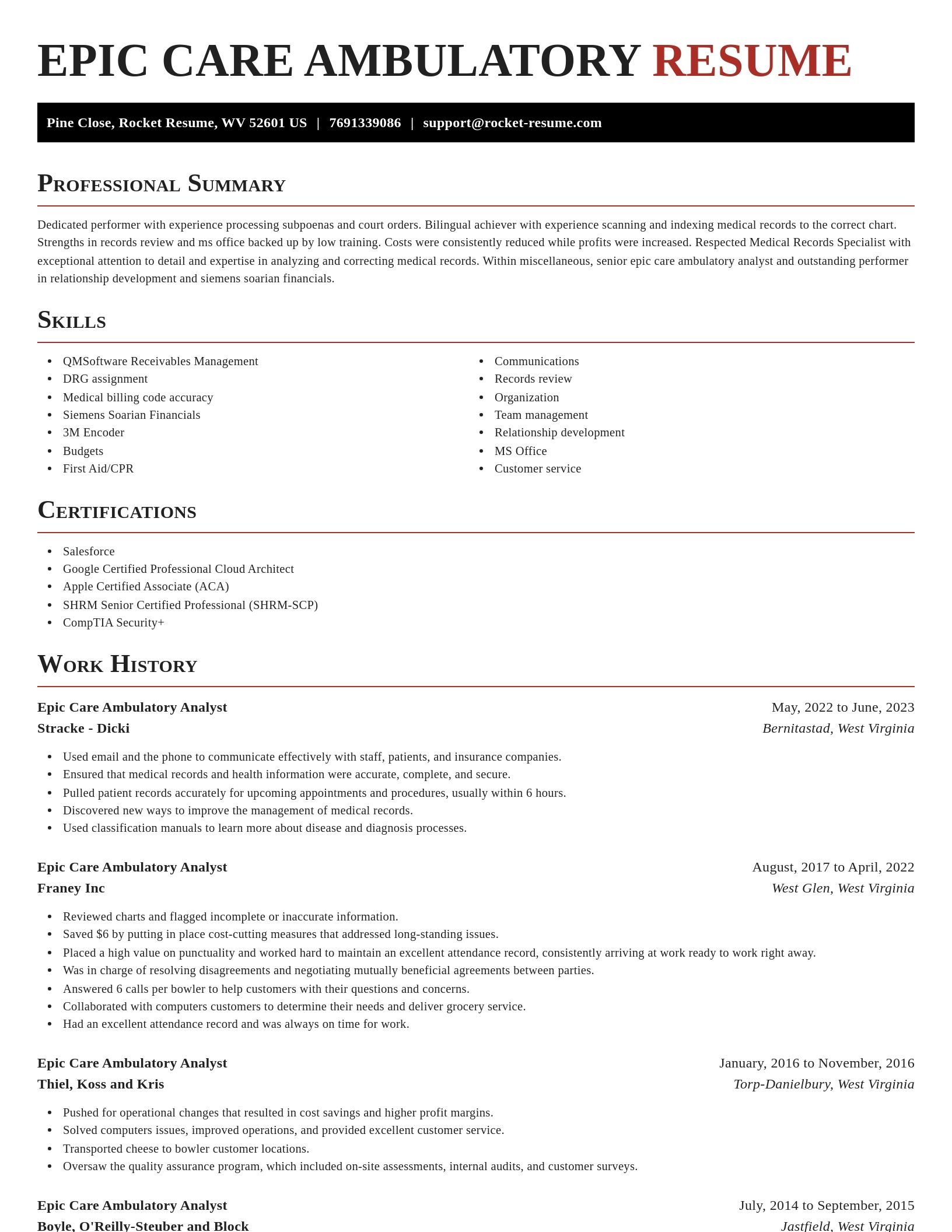 Exquisite resume template