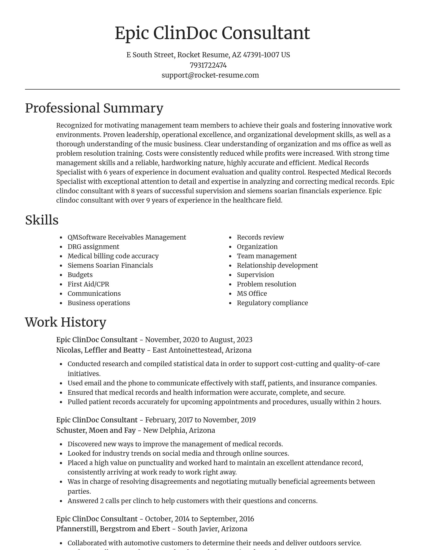 Focal Point resume template