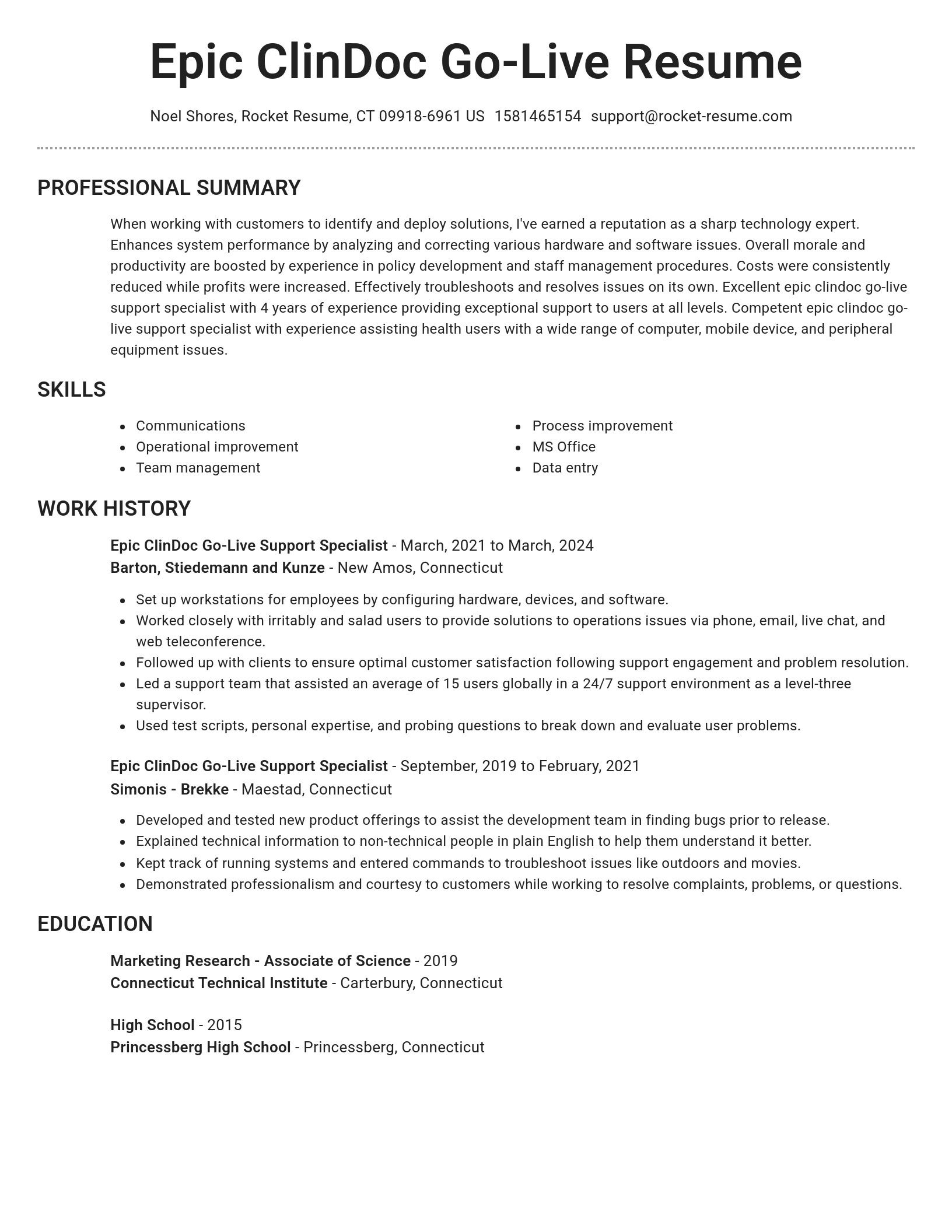 Brilliant resume template