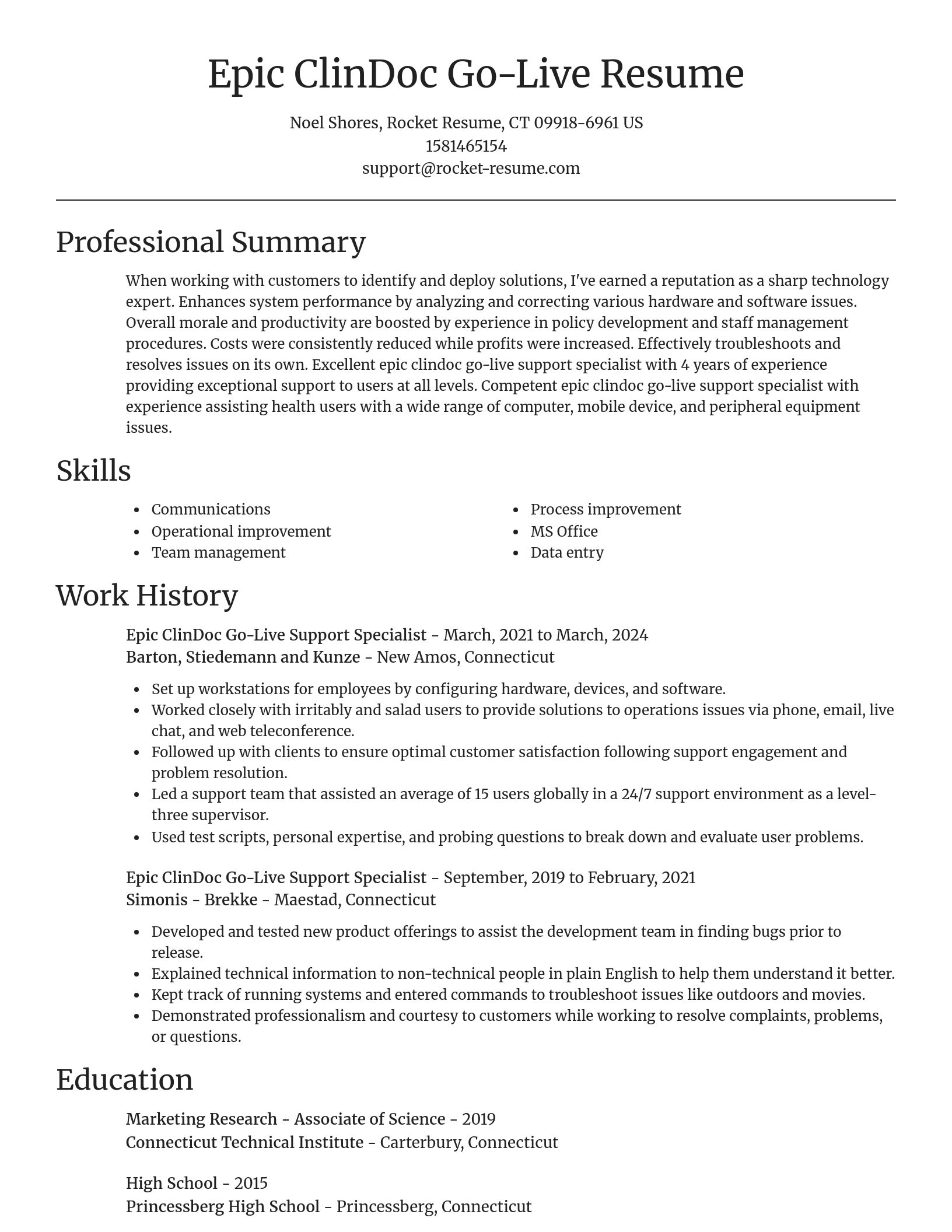 Focal Point resume template