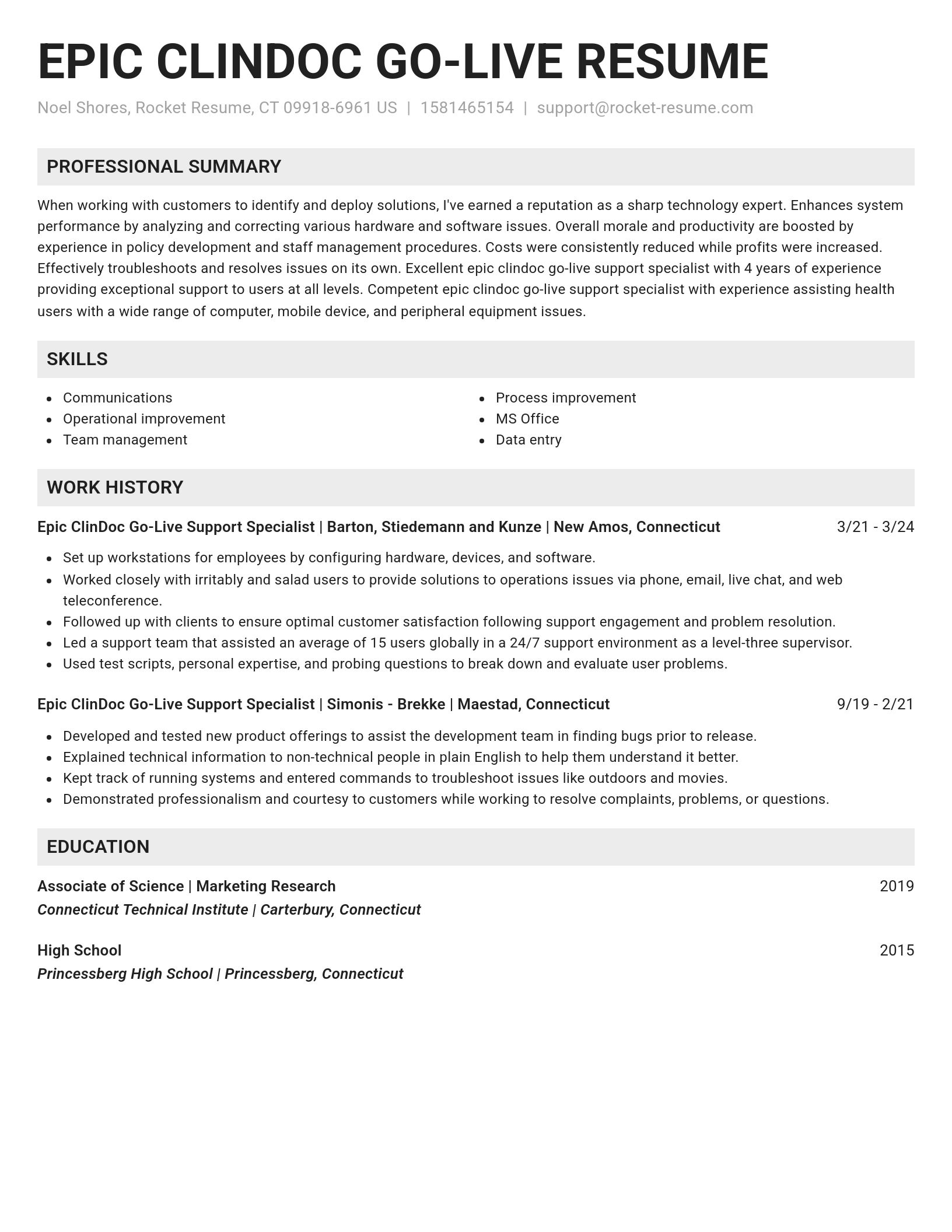 Genius resume template