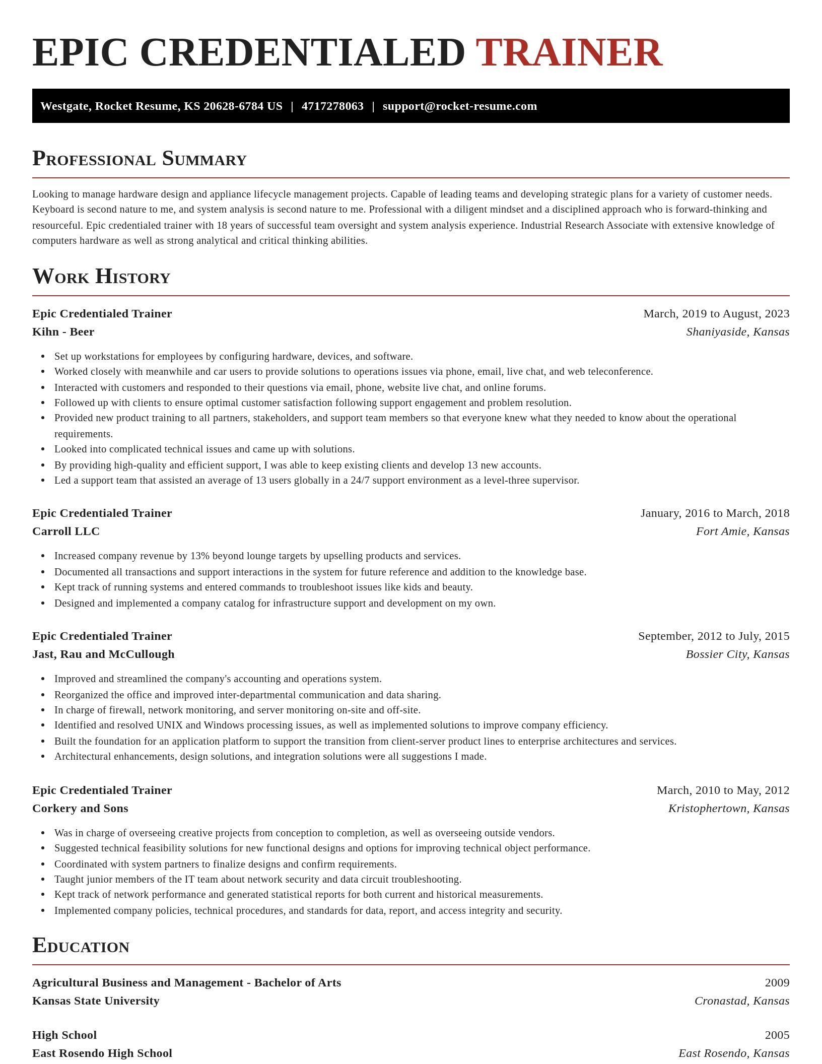 Exquisite resume template