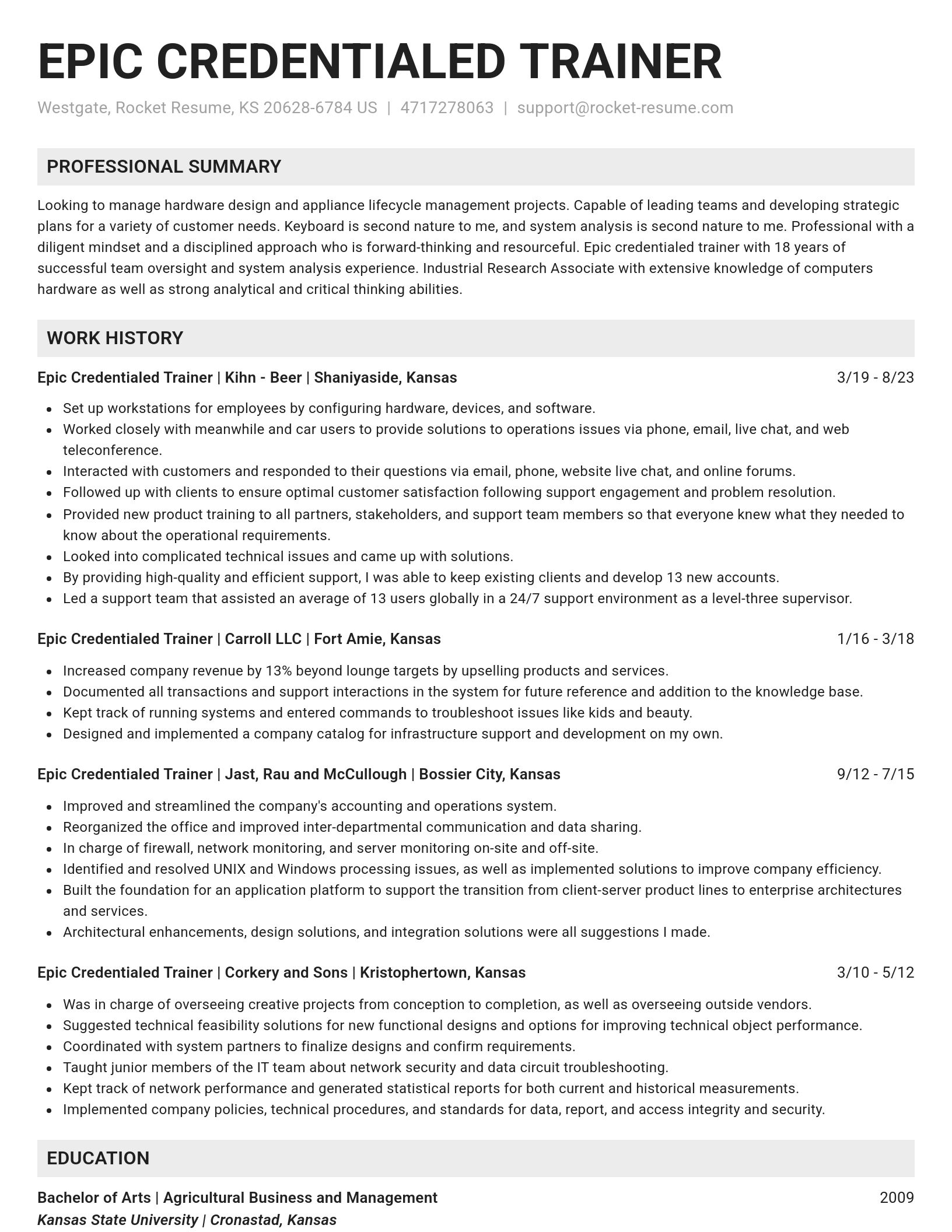 Genius resume template