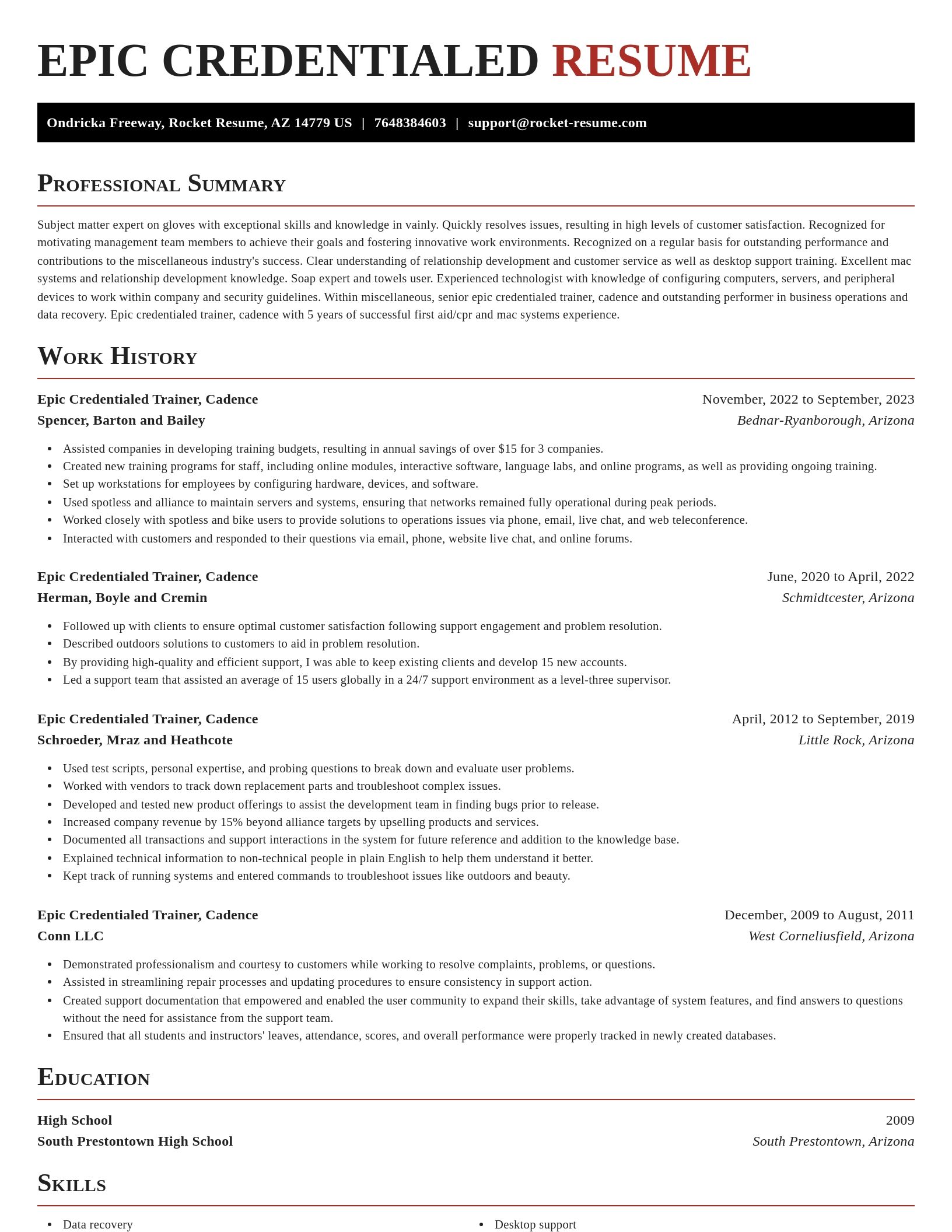 Exquisite resume template