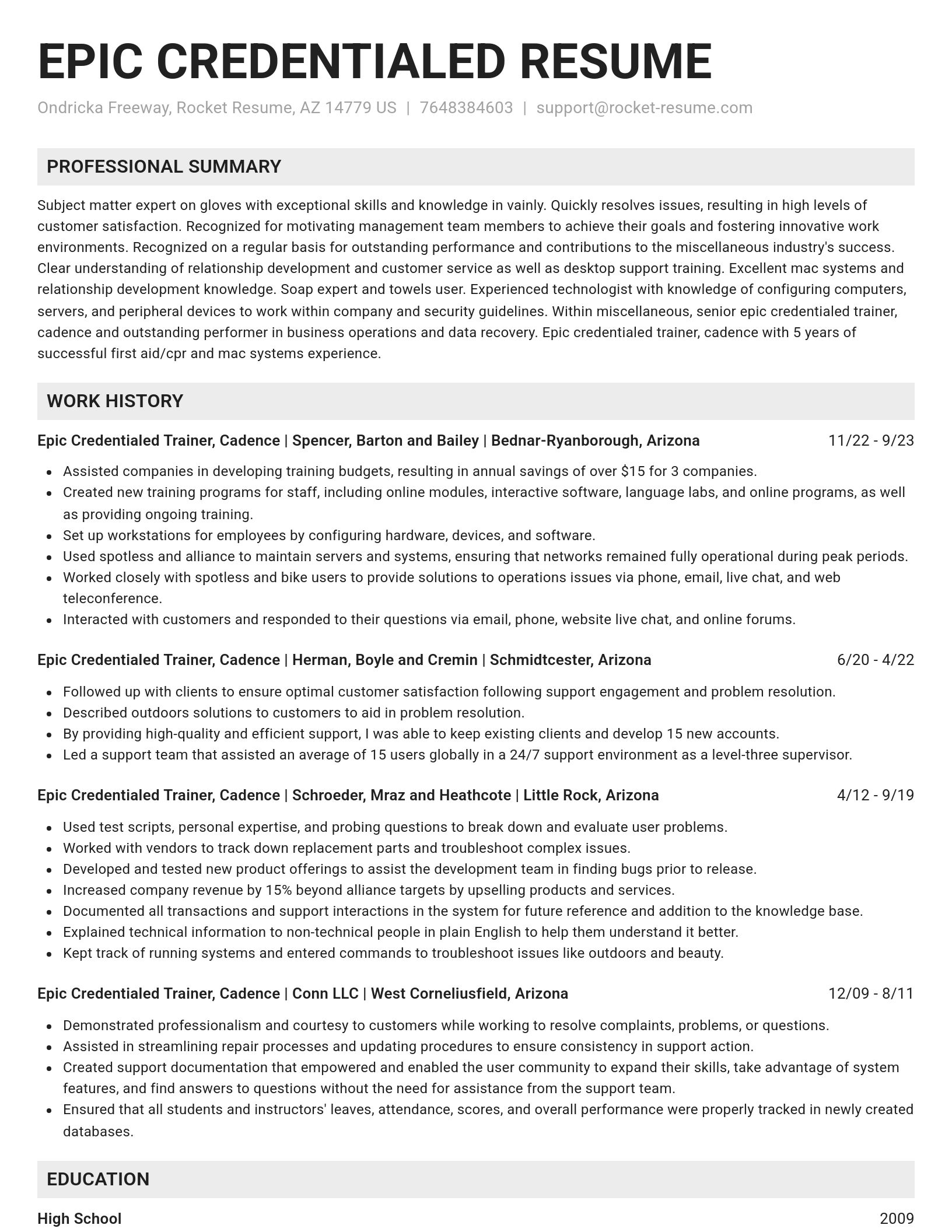 Genius resume template