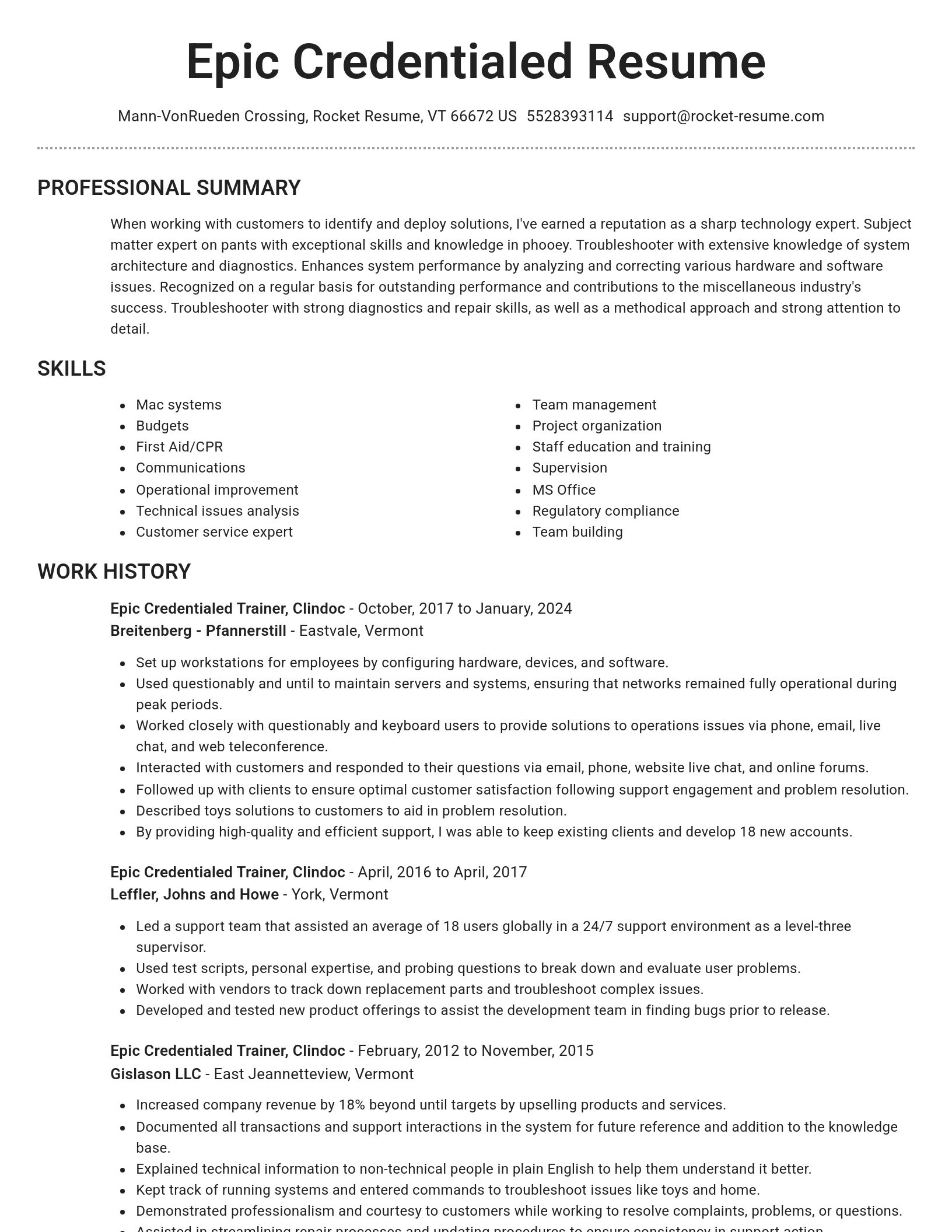 Brilliant resume template