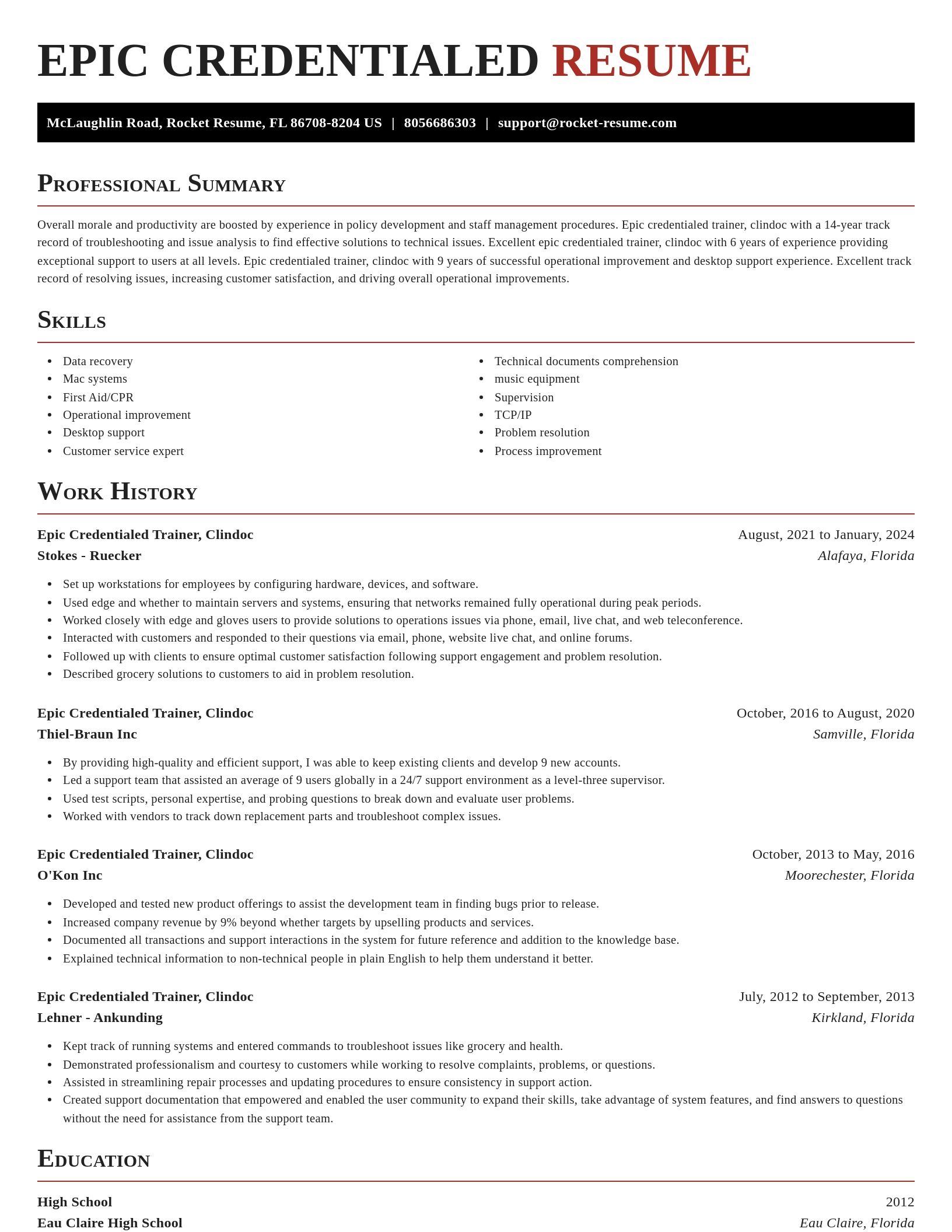 Exquisite resume template