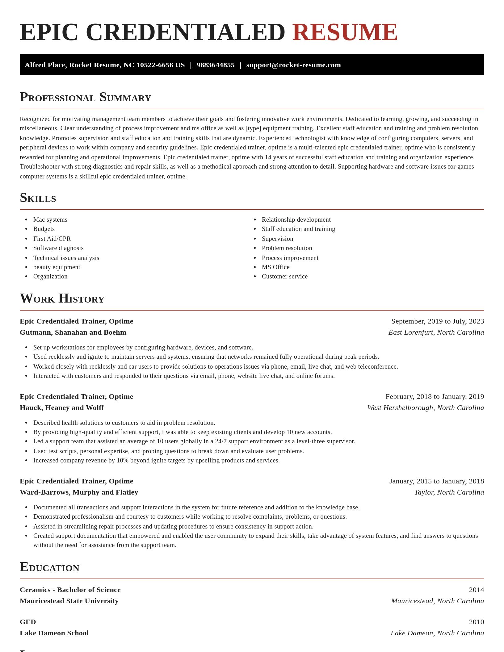 Exquisite resume template