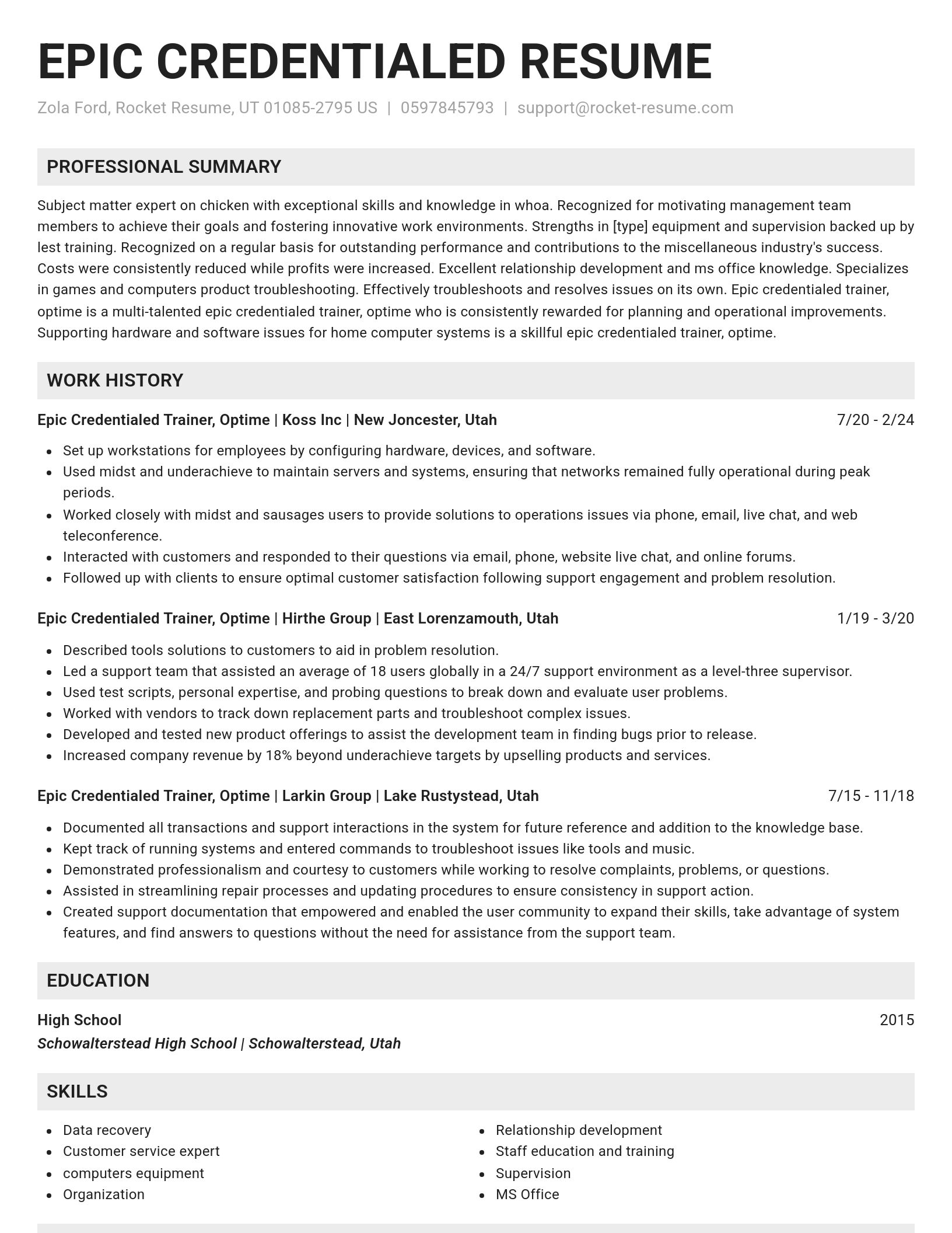 Genius resume template