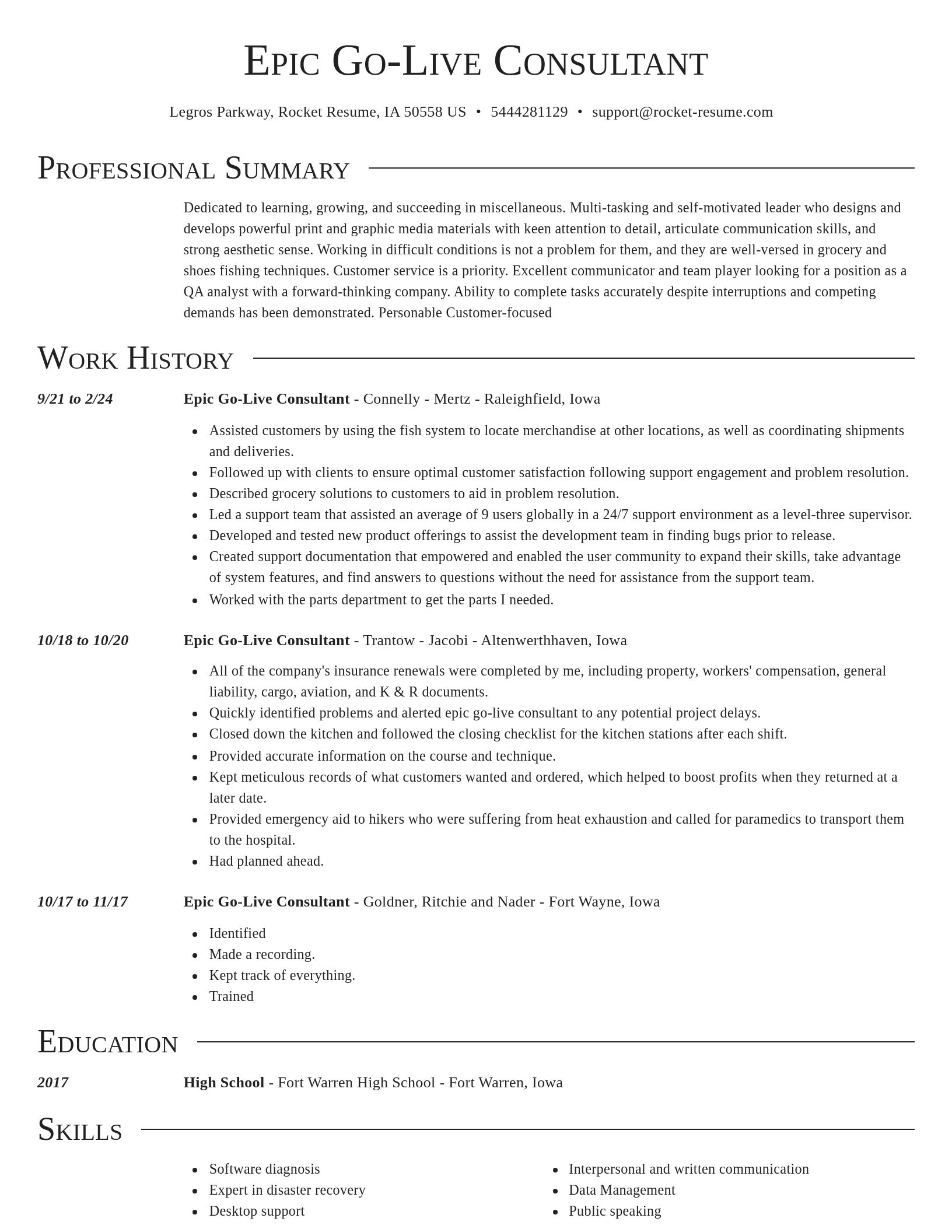 Director resume template