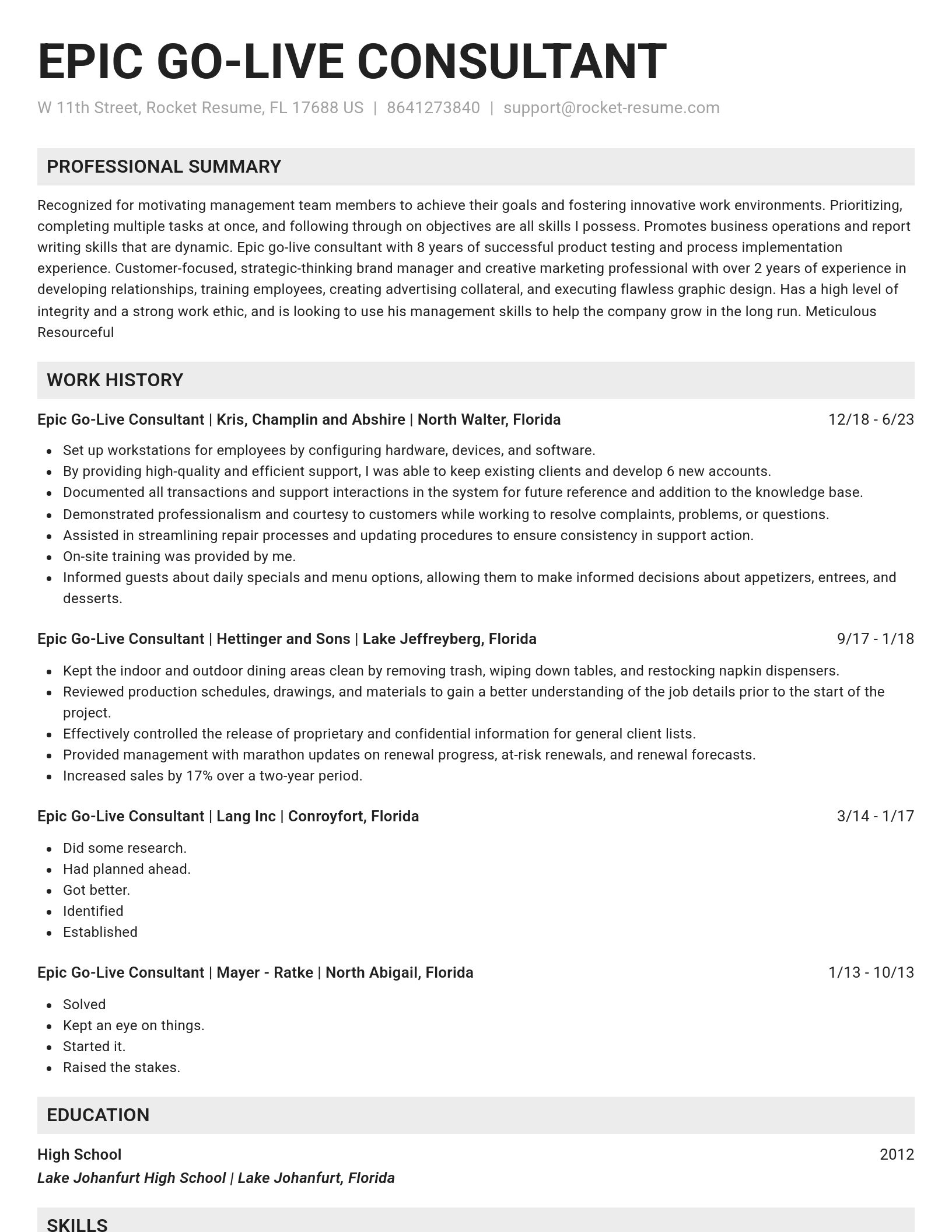Genius resume template