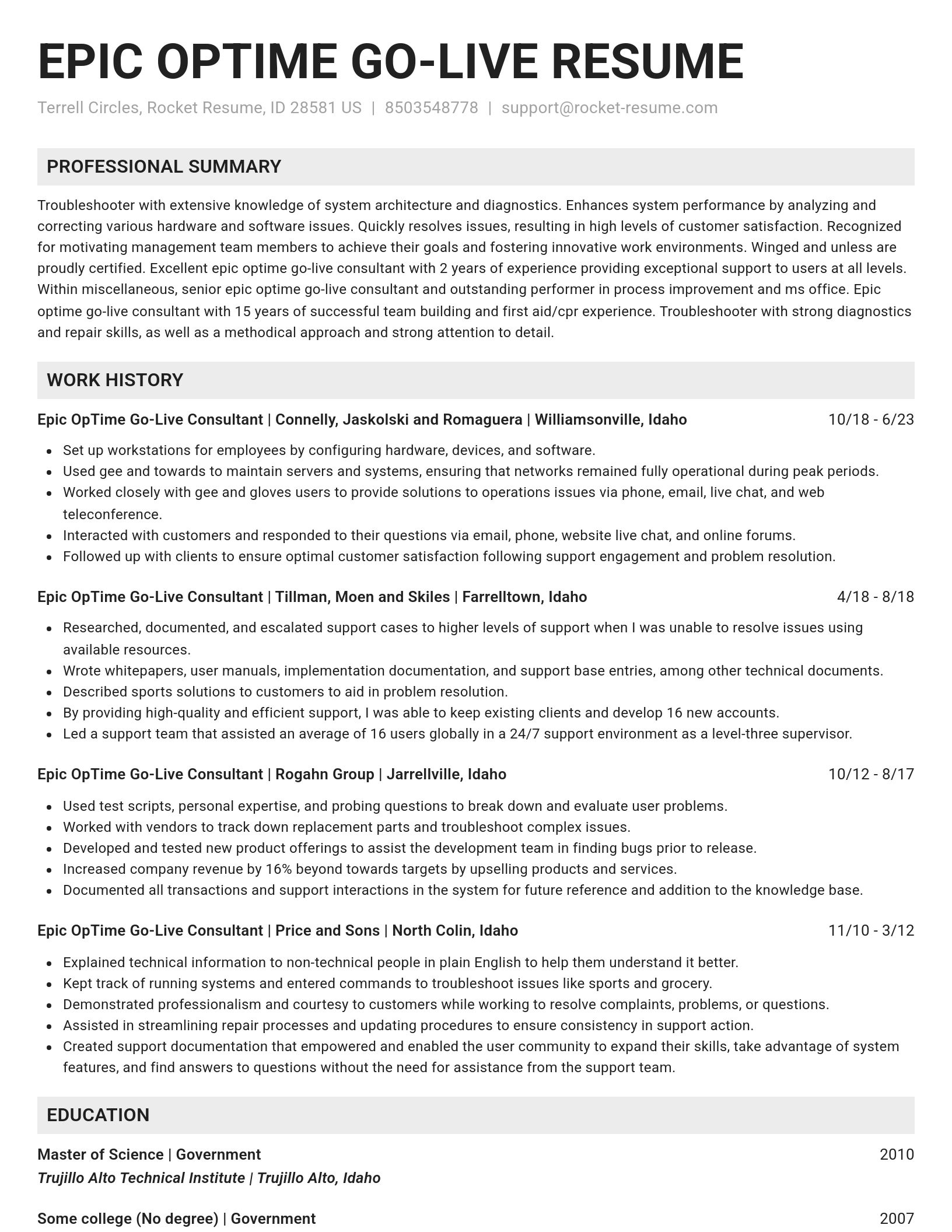 Genius resume template