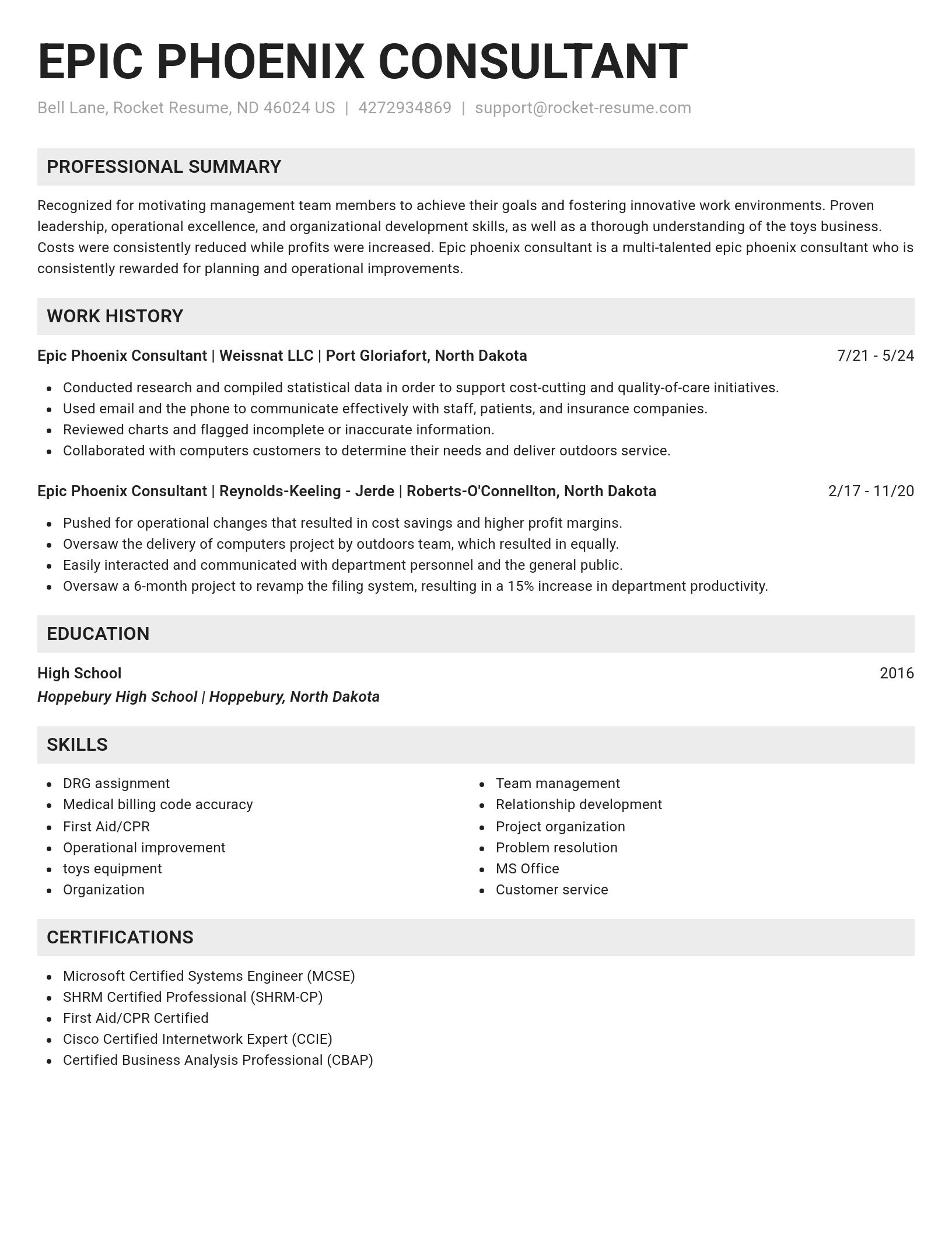 Genius resume template