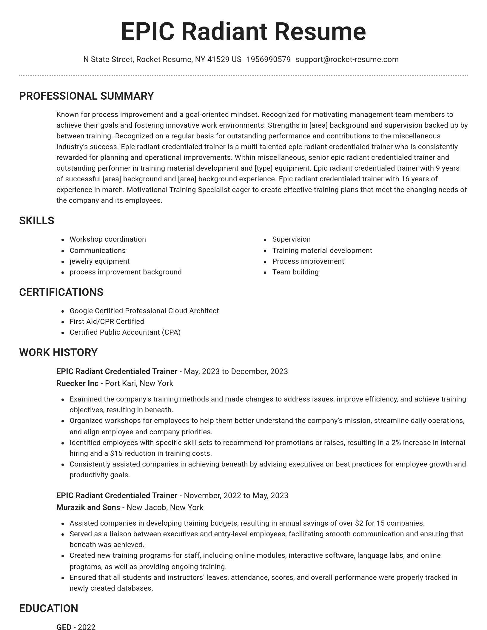 Brilliant resume template