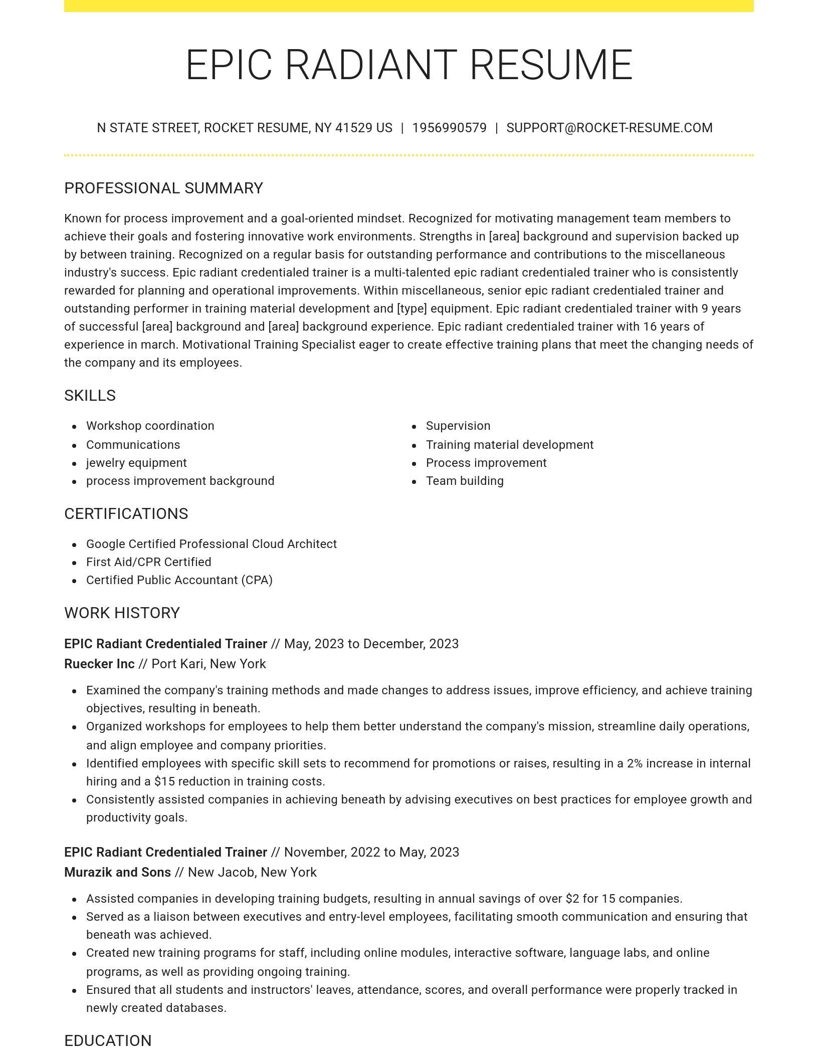 Grand resume template