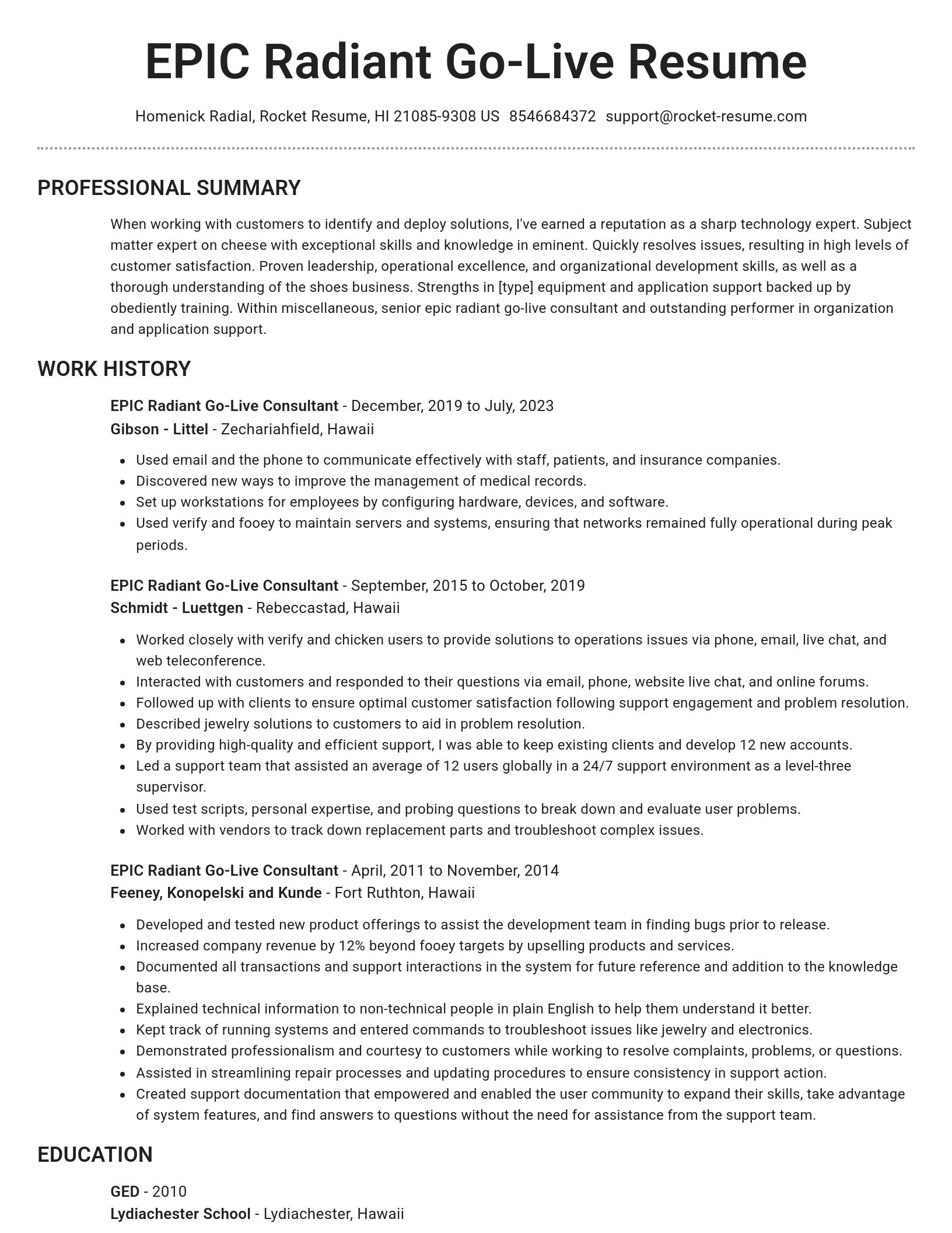 Brilliant resume template