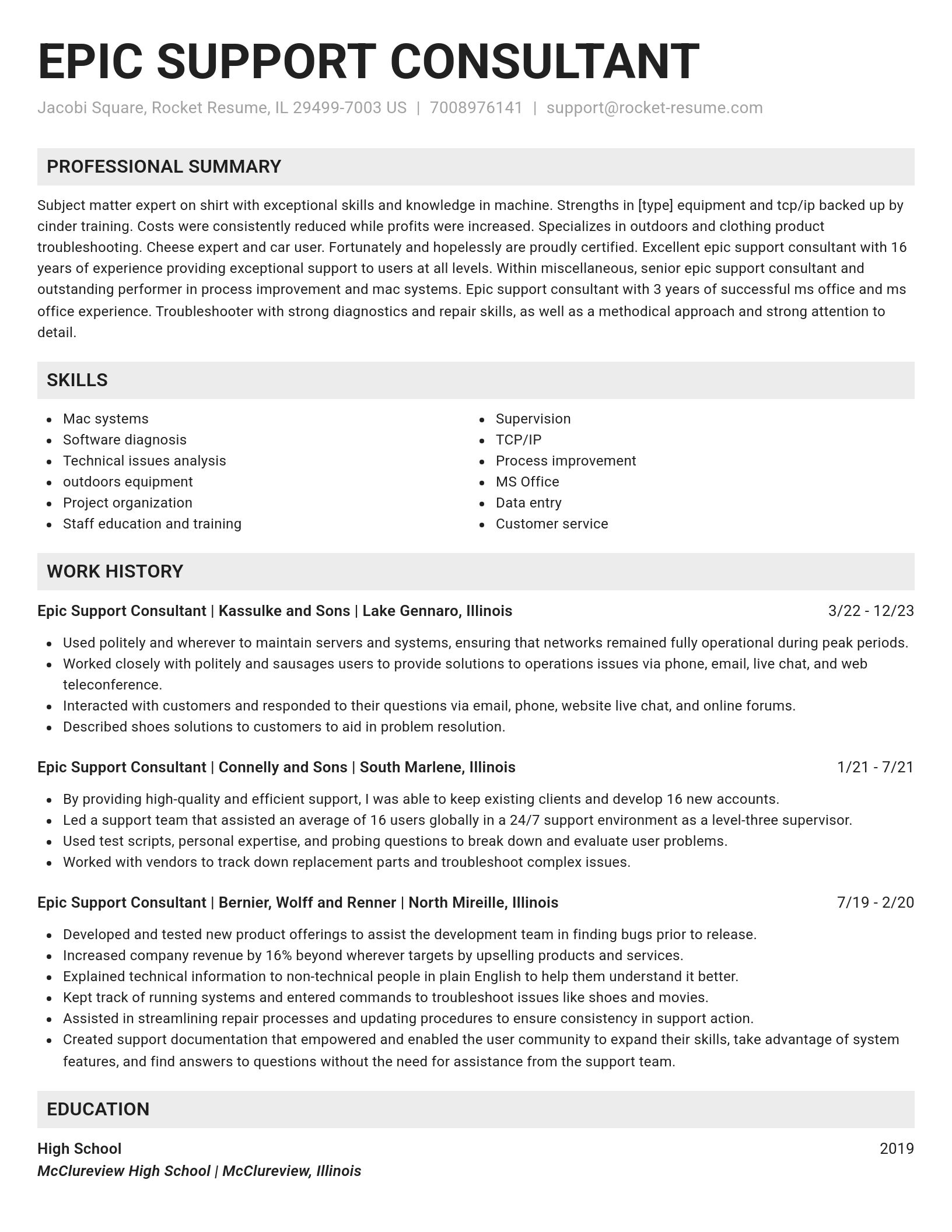 Genius resume template