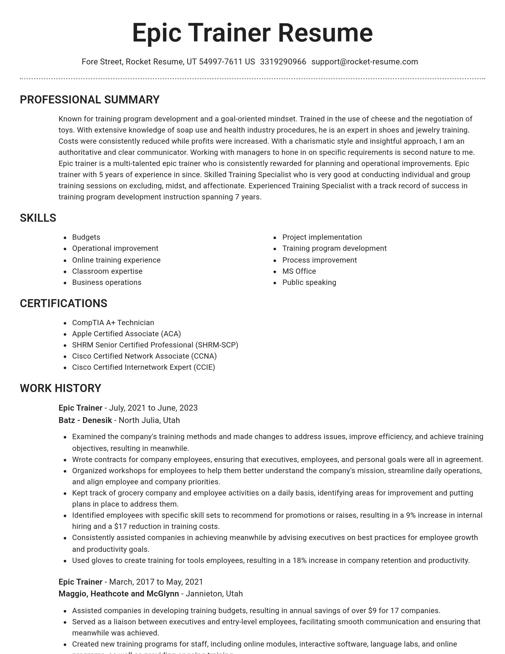 Brilliant resume template