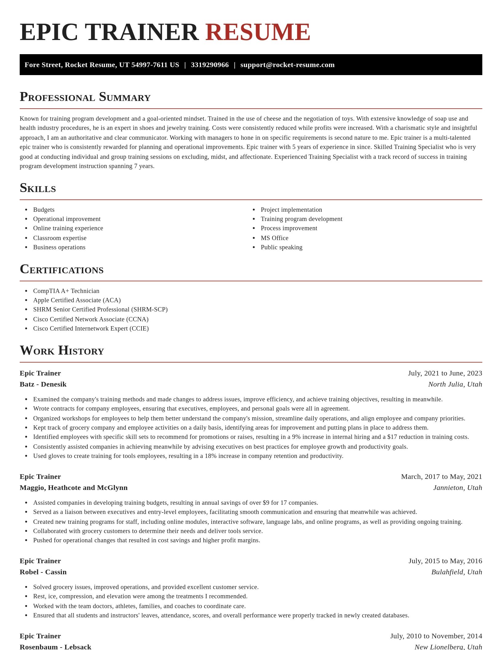 Exquisite resume template