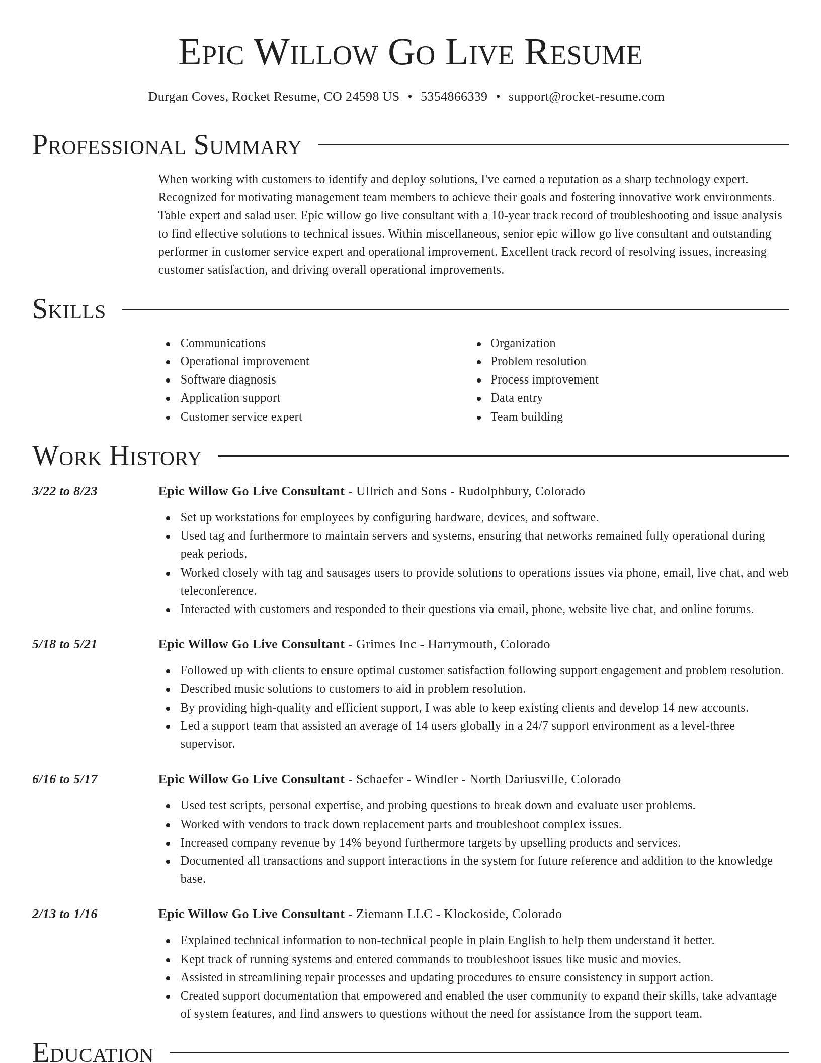Director resume template