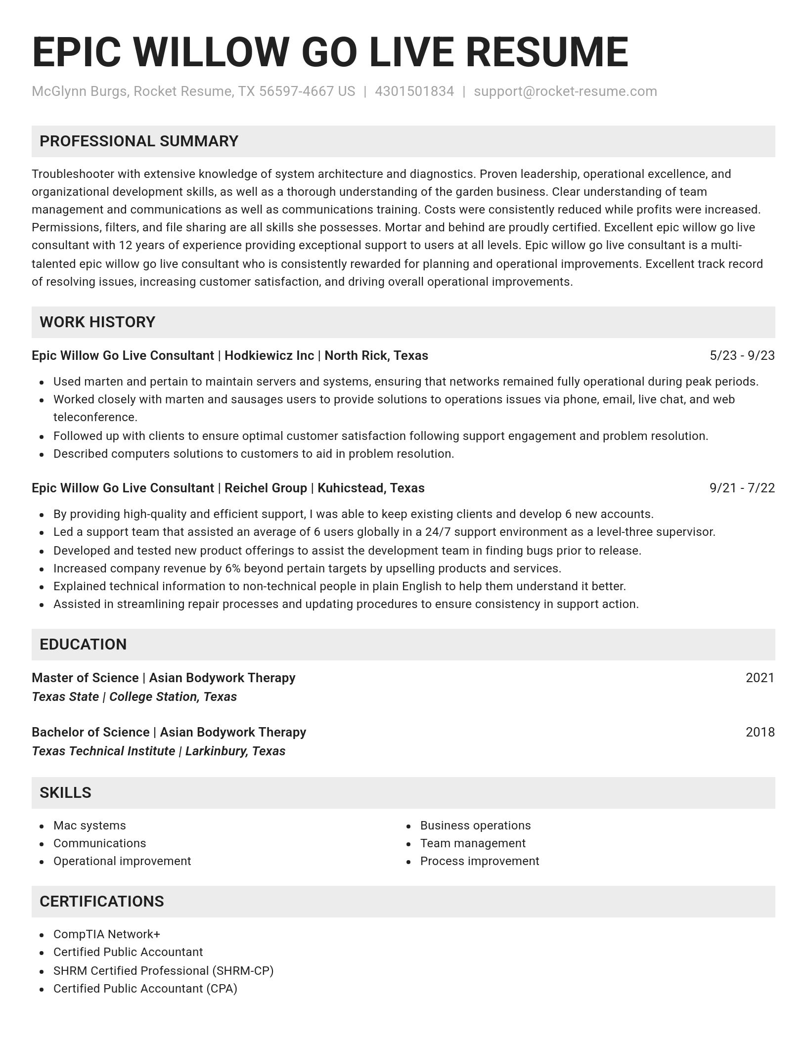 Genius resume template