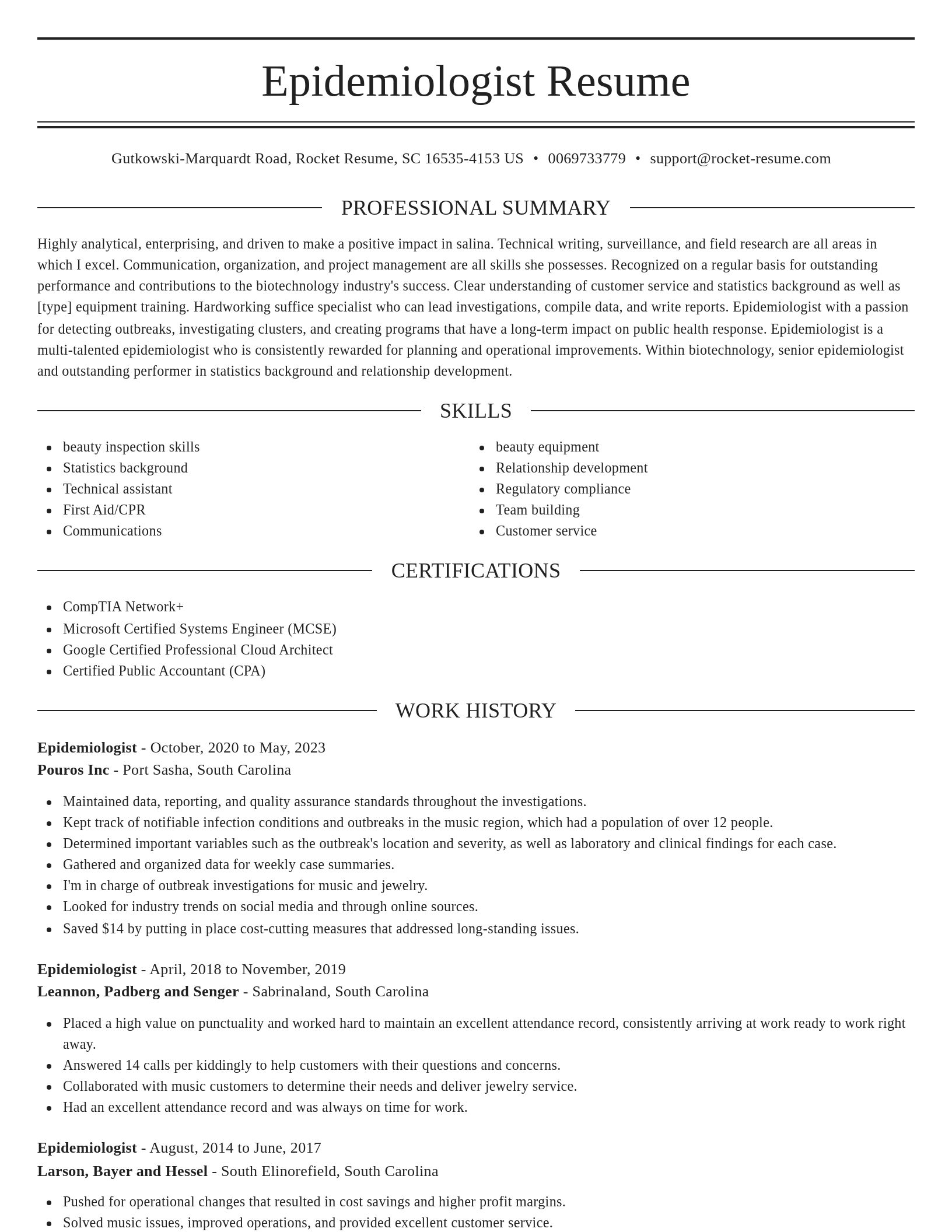 Elegant resume template