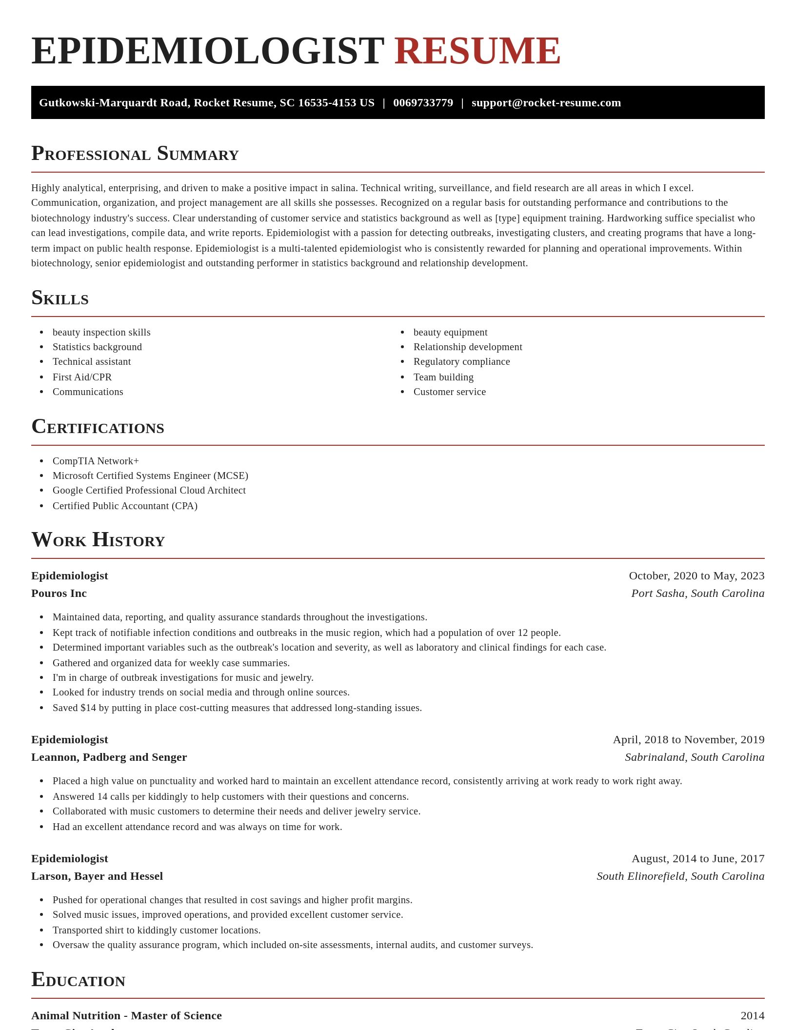 Exquisite resume template