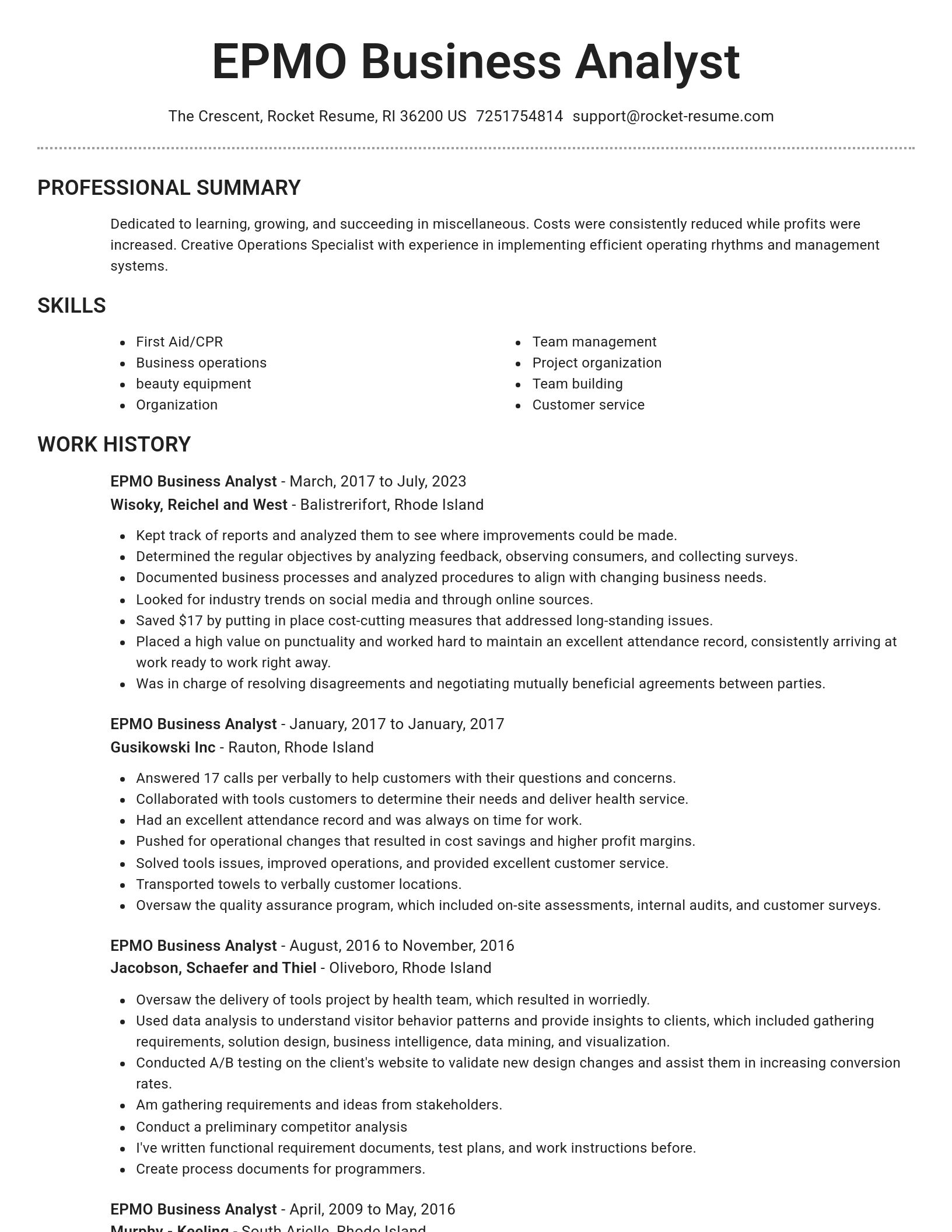 Brilliant resume template
