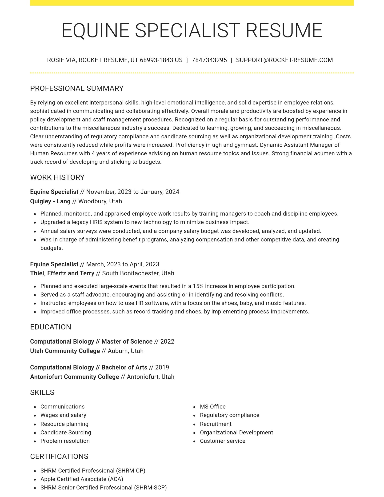 Grand resume template