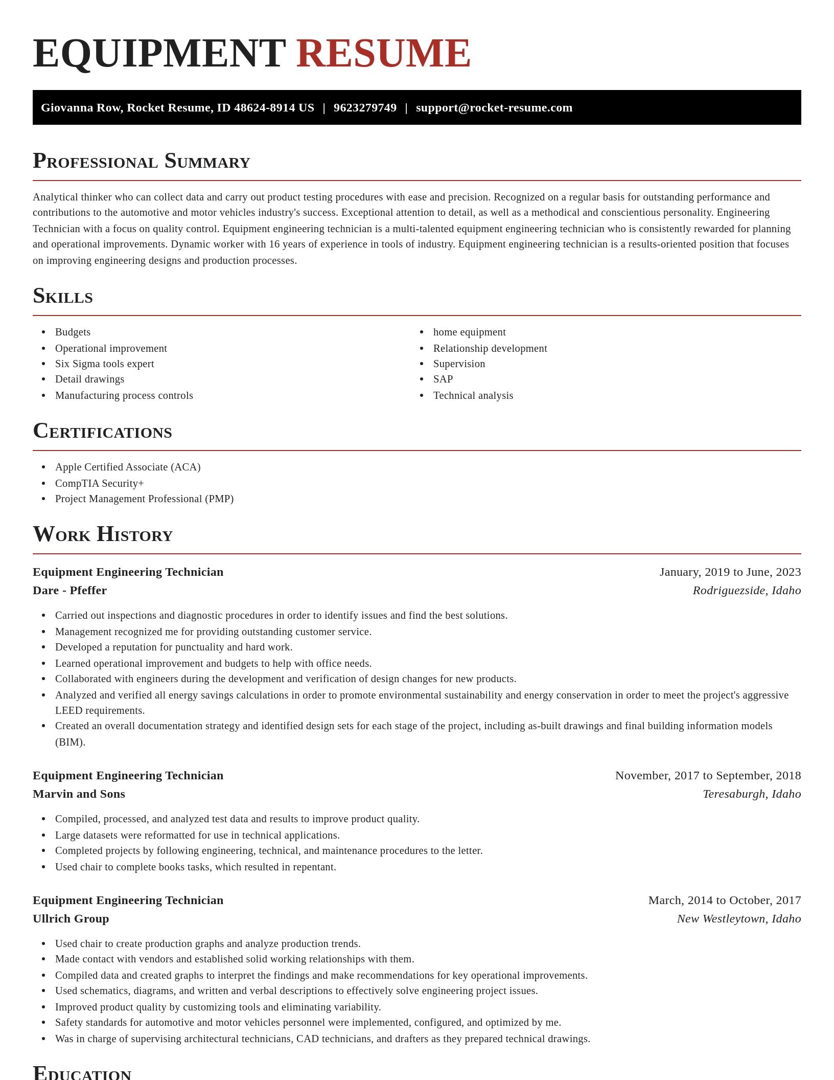 Exquisite resume template