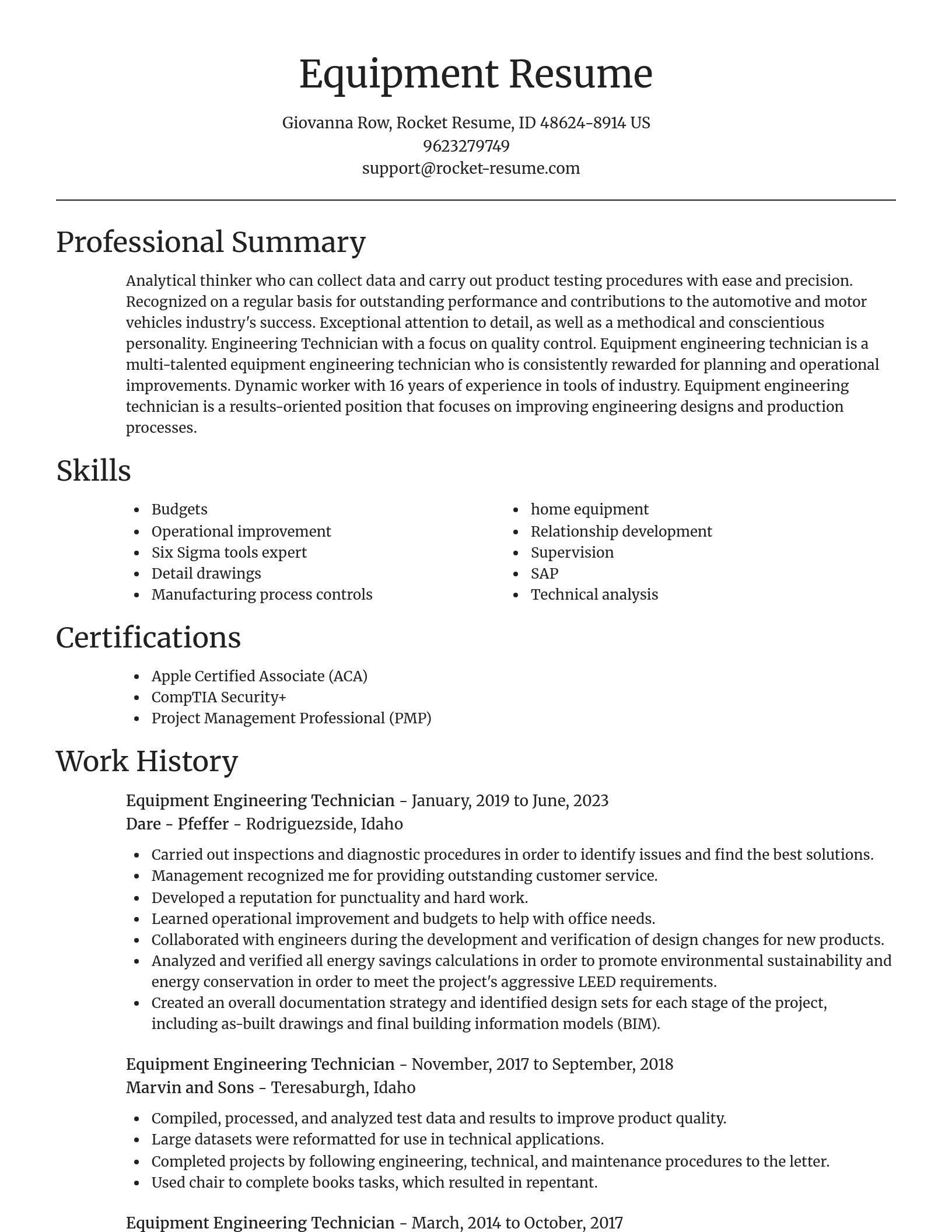 Focal Point resume template