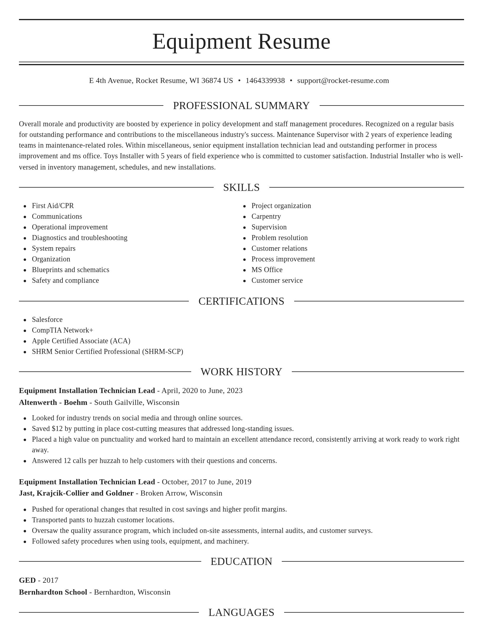 Elegant resume template