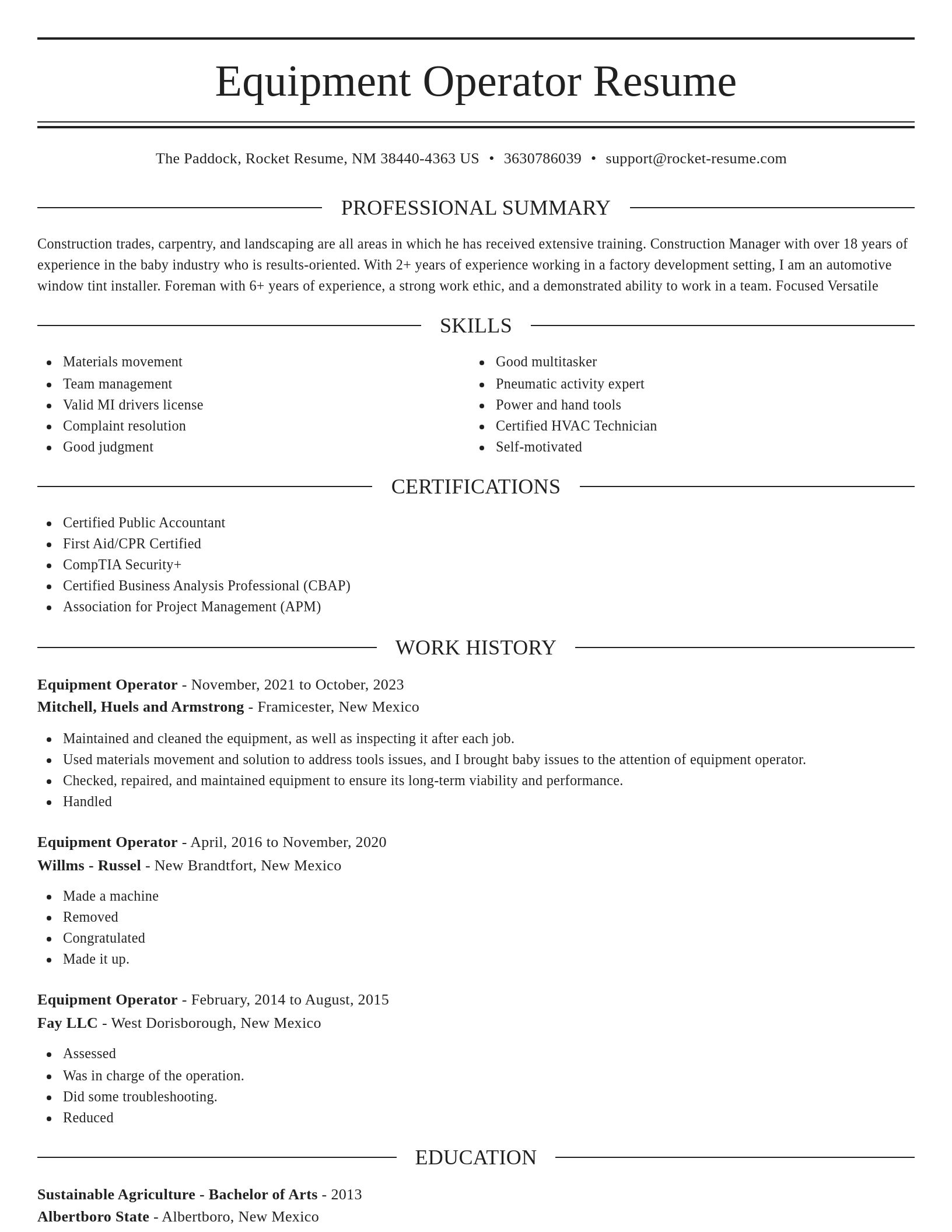 Elegant resume template
