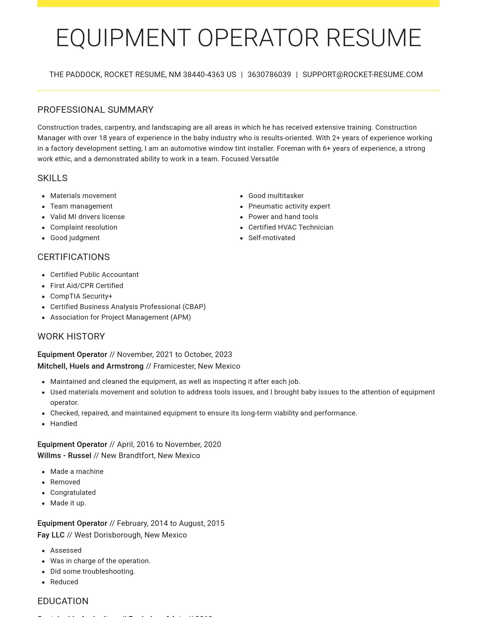 Grand resume template