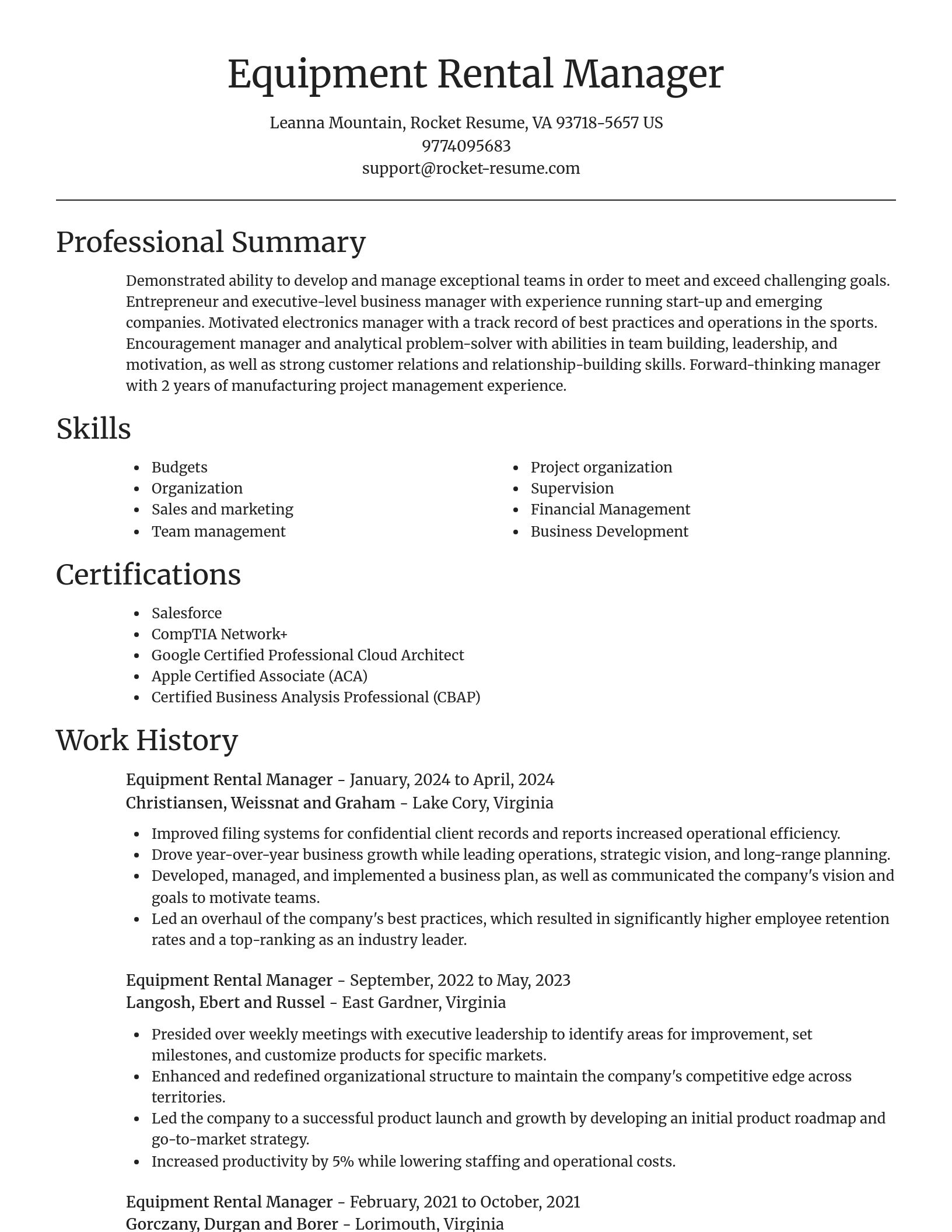 Focal Point resume template