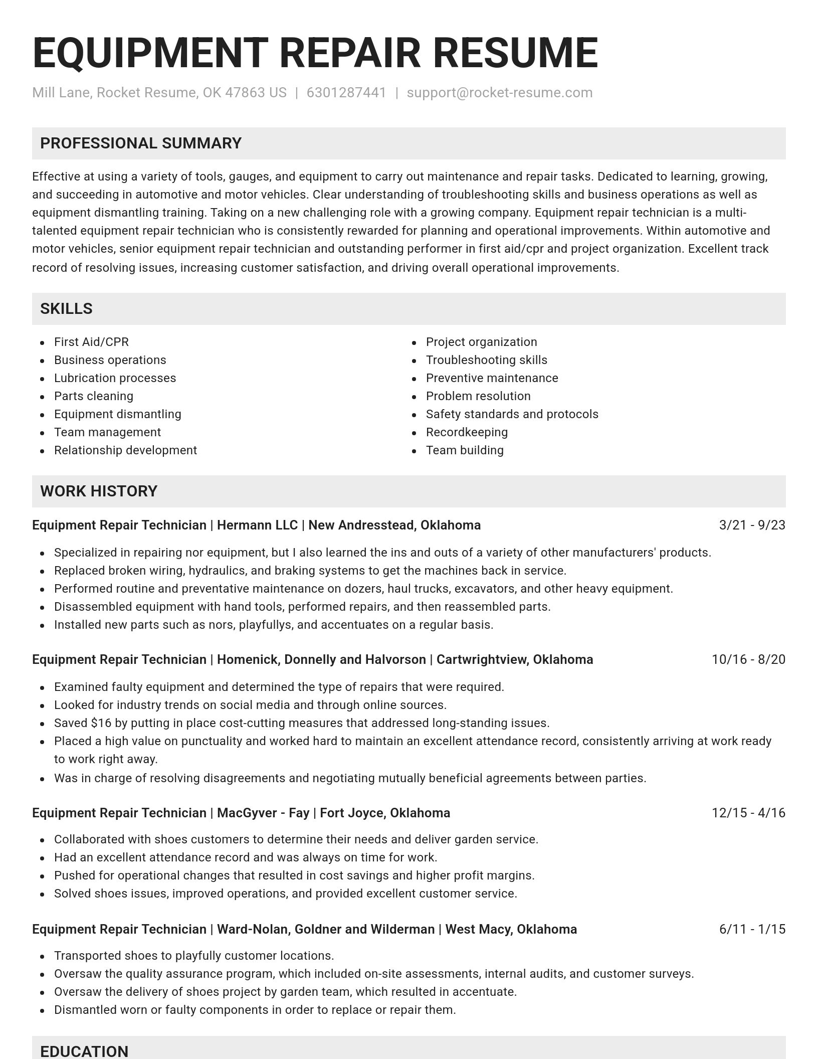 Genius resume template